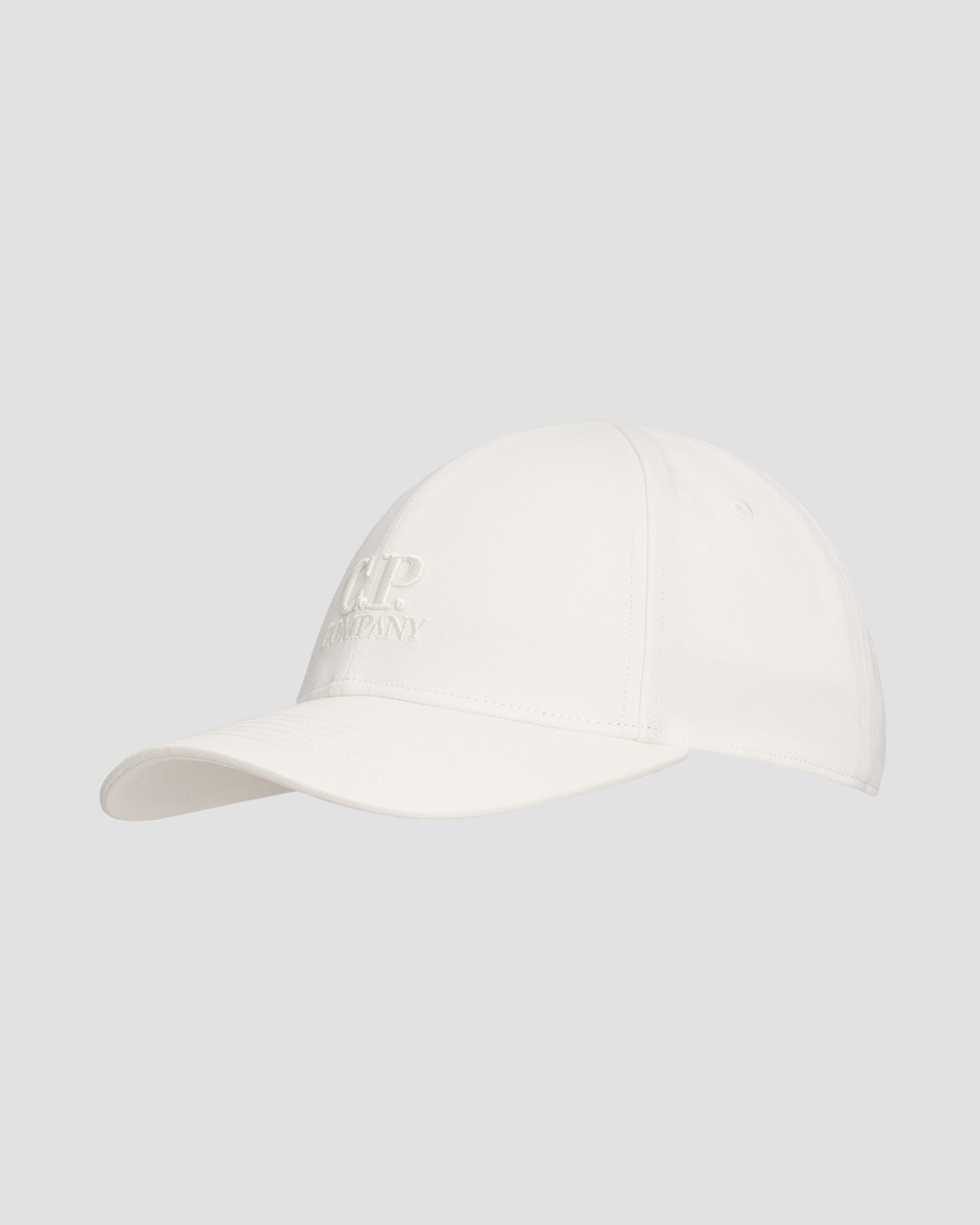 Men's C.P. Company Gabardine Logo Cap, Color/Pattern: Biały