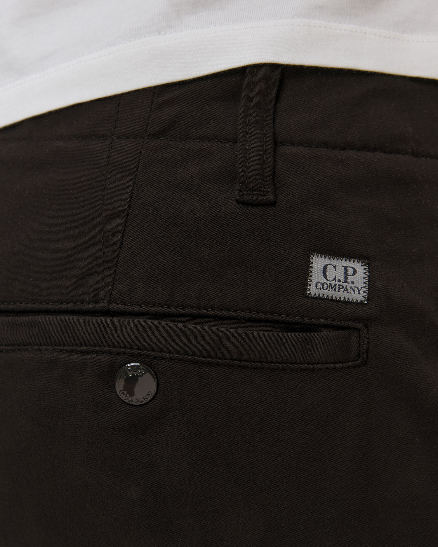 Pánske nohavice C.P. Company Stretch Sateen Ergonomic Cargo Pants čierne