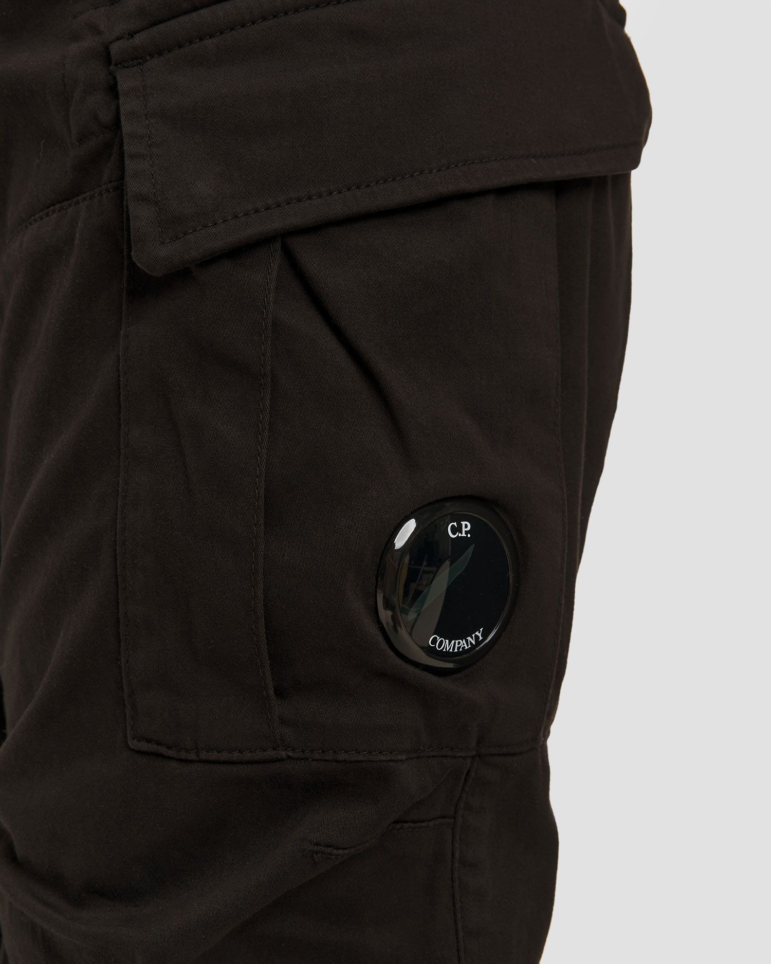 Pánske nohavice C.P. Company Stretch Sateen Ergonomic Cargo Pants čierne