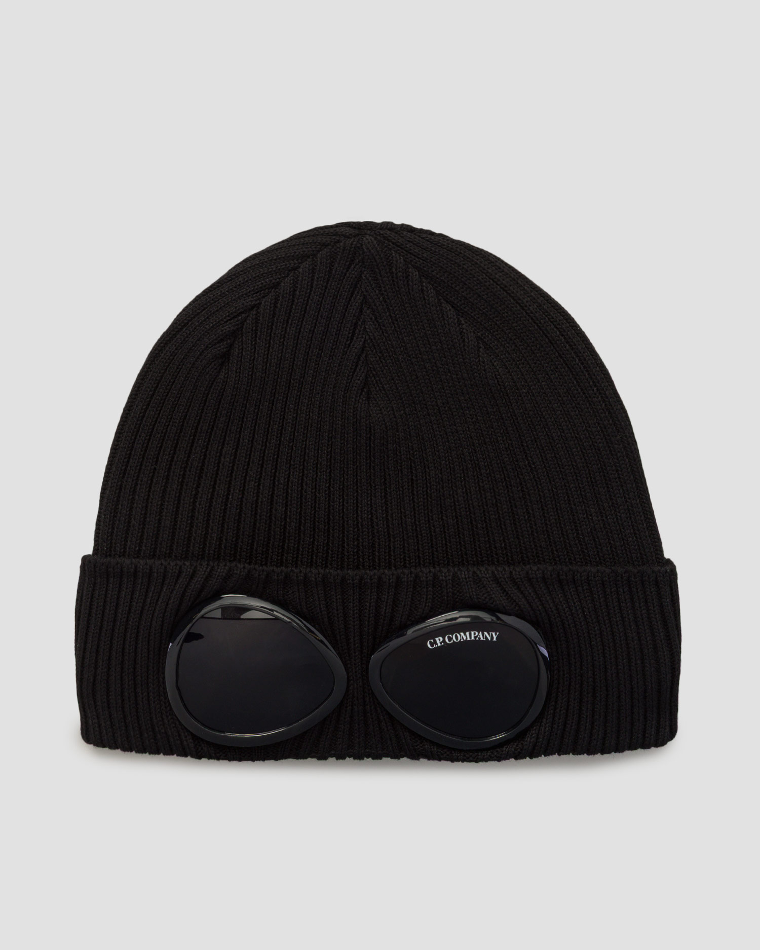 Men's C.P. Company Cotton Goggle Beanie black
