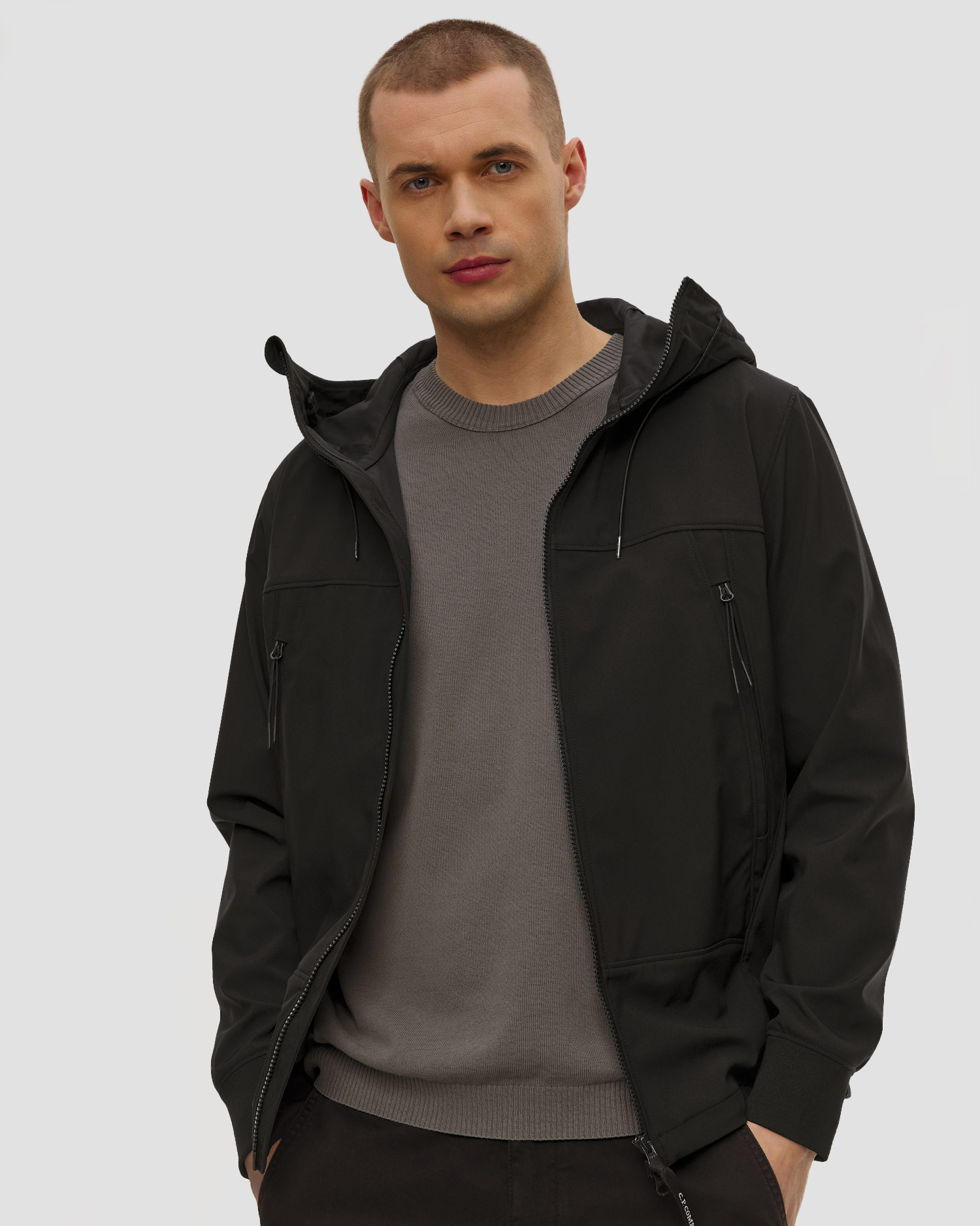 Černá pánská softshellová bunda C.P. Company C.P. Shell-R Goggle Jacket