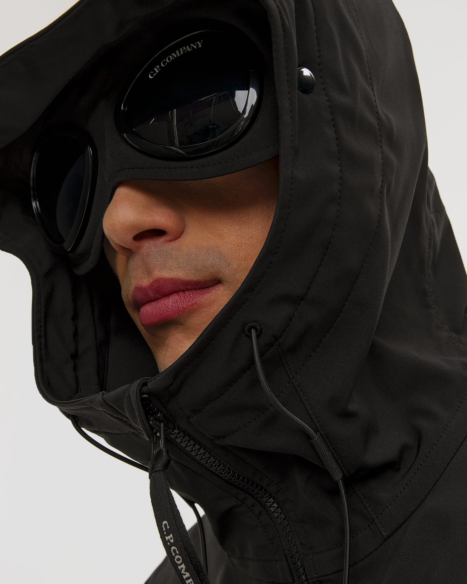 Černá pánská softshellová bunda C.P. Company C.P. Shell-R Goggle Jacket