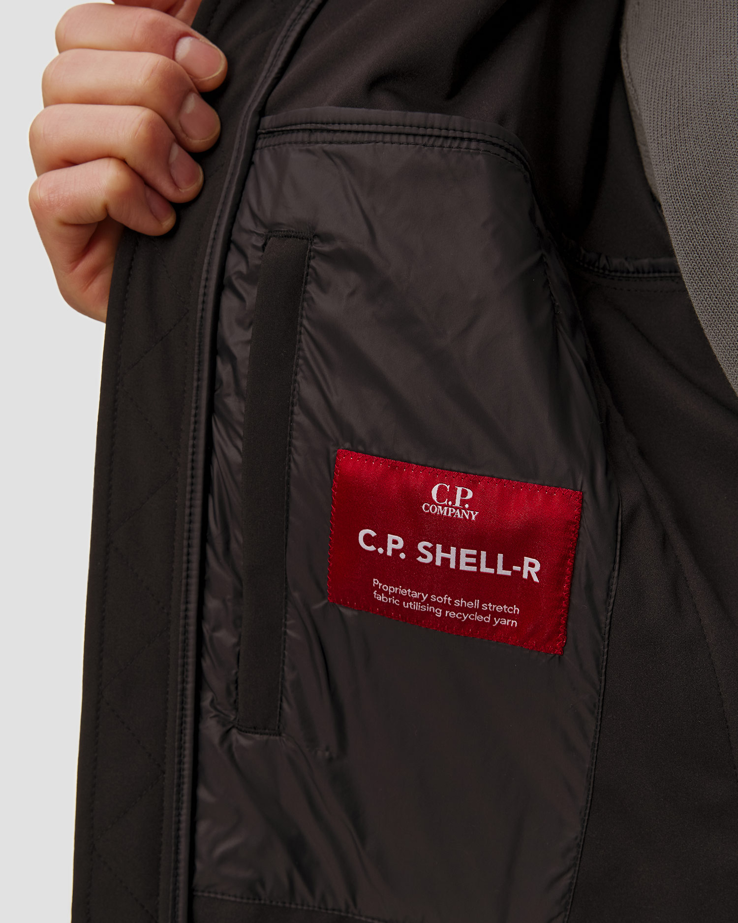 Černá pánská softshellová bunda C.P. Company C.P. Shell-R Goggle Jacket