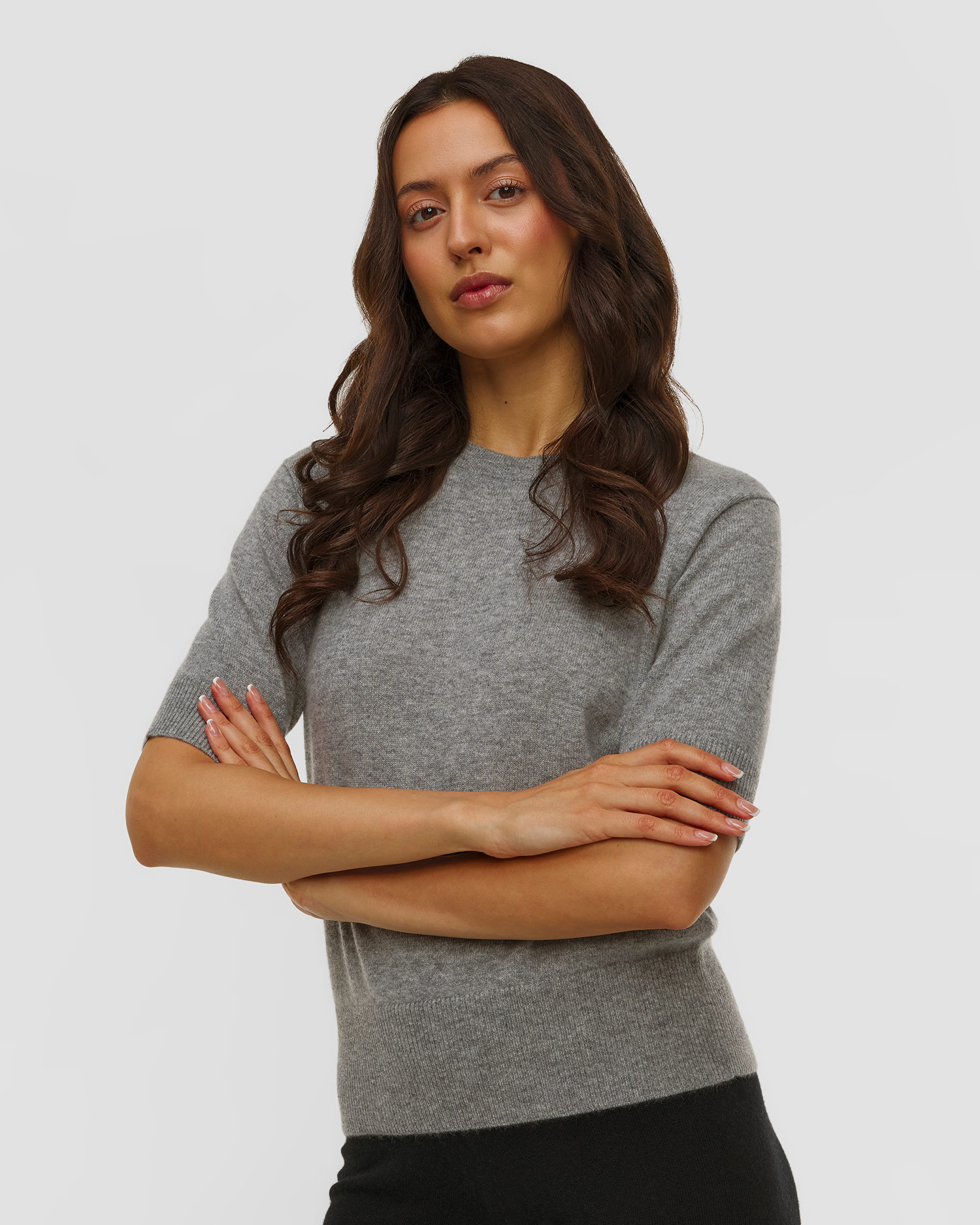 Pulover din cașmir gri pentru femei Allude