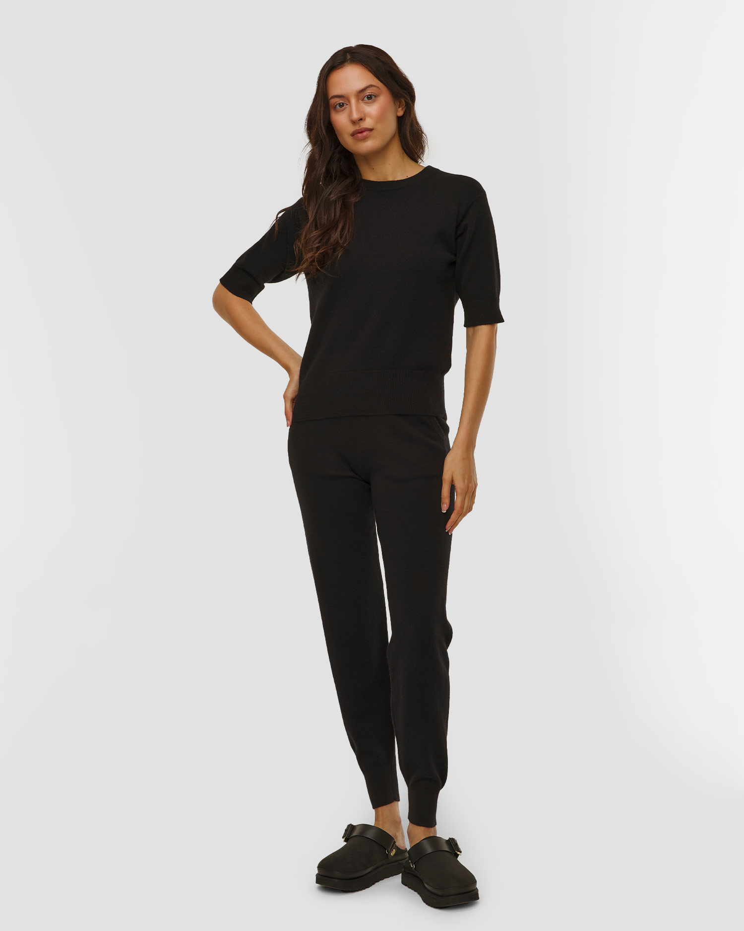 Pulover din cașmir negru pentru femei Allude