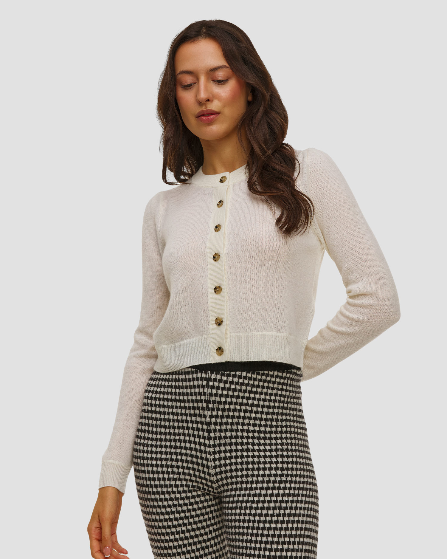 Pulover alb din cașmir pentru femei Allude