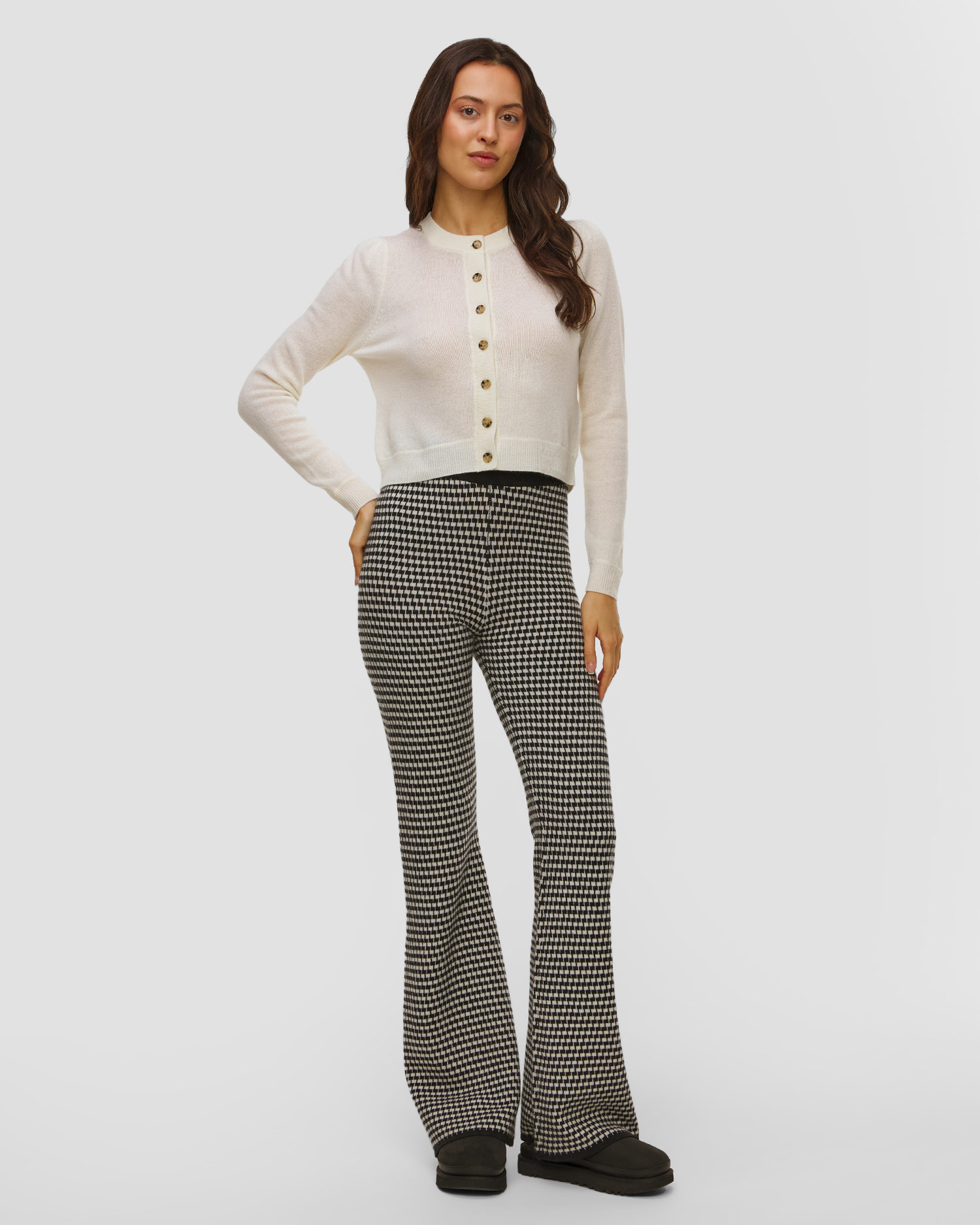 Pulover alb din cașmir pentru femei Allude