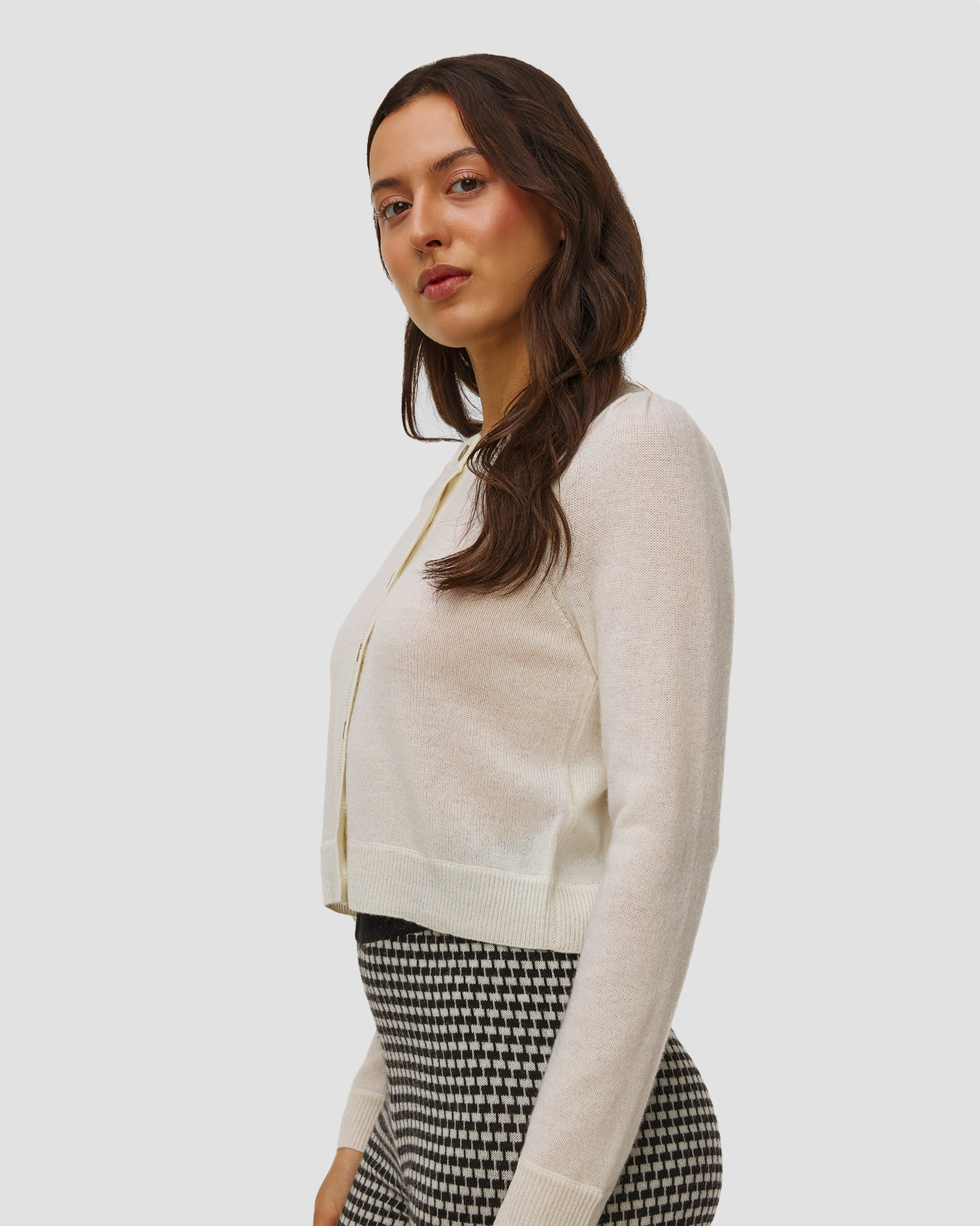 Pulover alb din cașmir pentru femei Allude