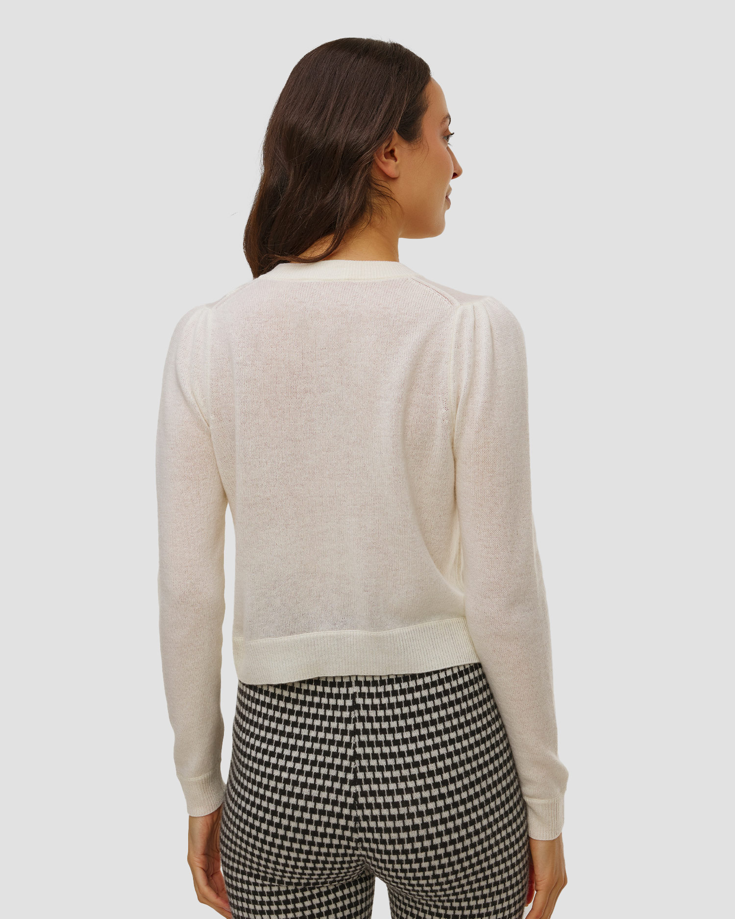 Pulover alb din cașmir pentru femei Allude