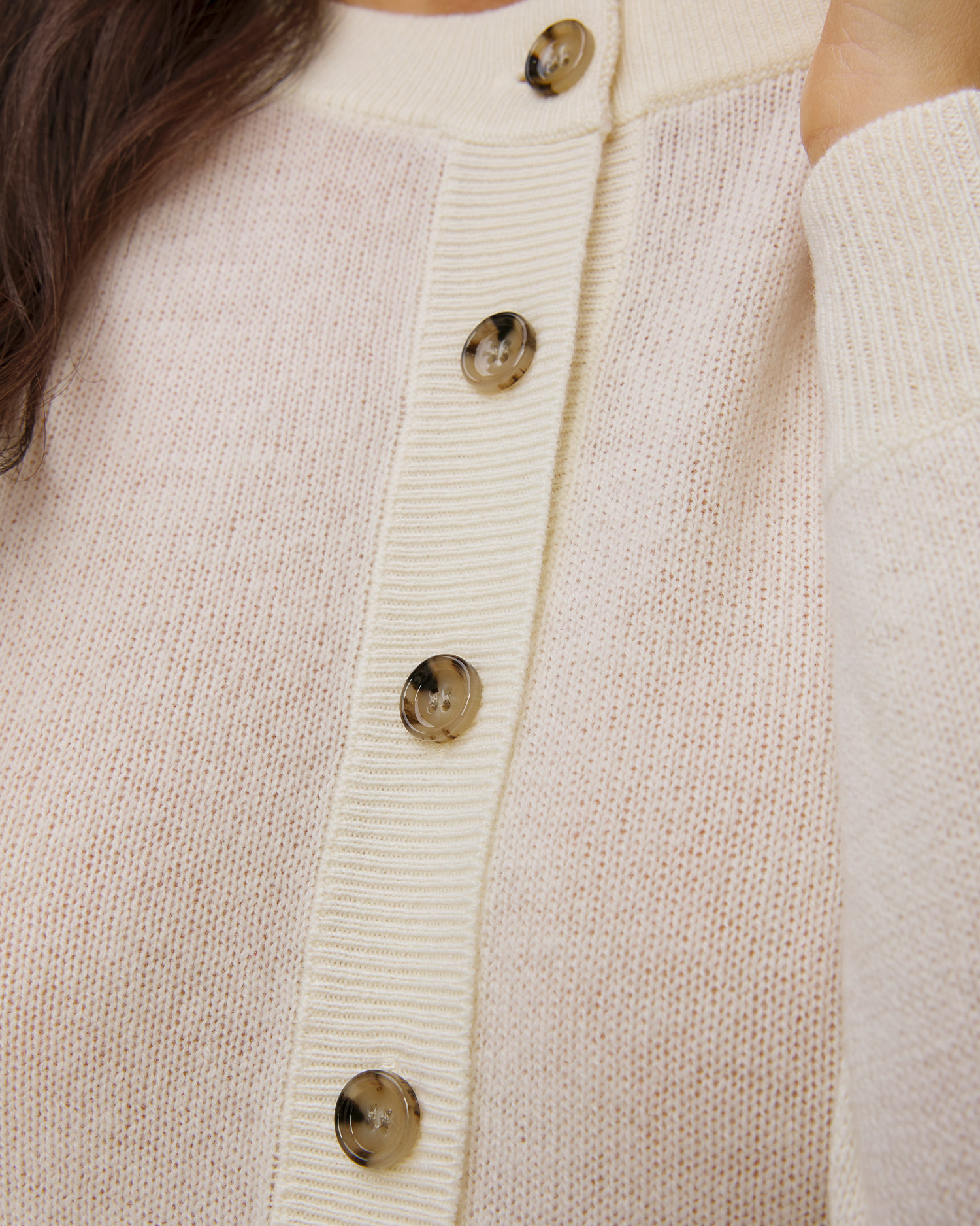 Pulover alb din cașmir pentru femei Allude