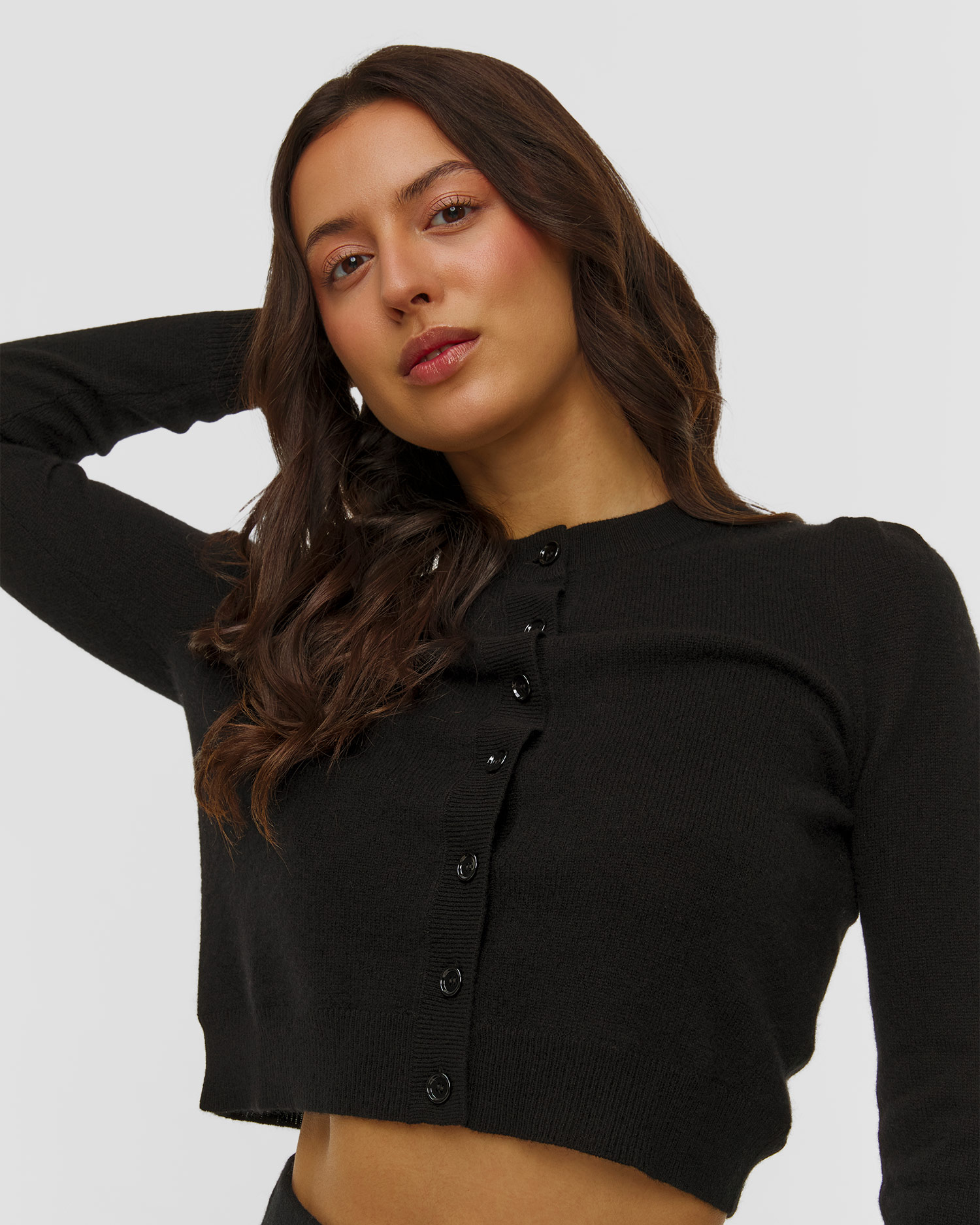 Women's black cashmere jumper Allude, Color/Pattern: Czarny
