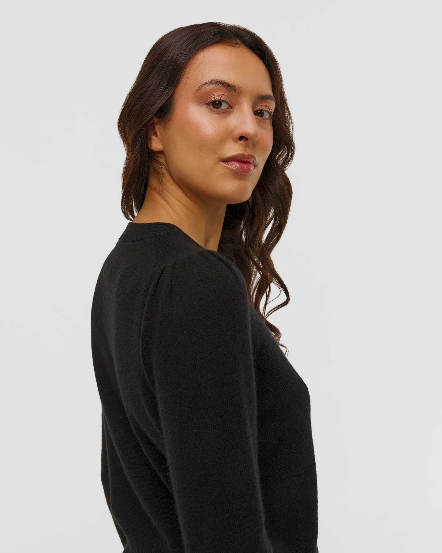 Pulover din cașmir negru pentru femei Allude