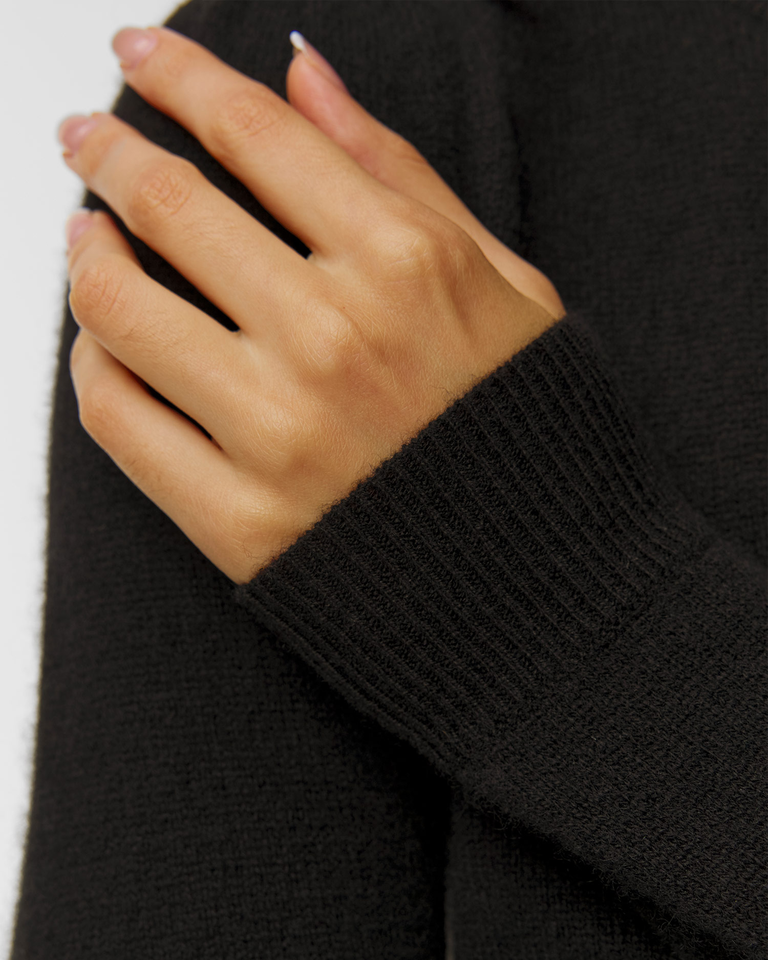 Pulover din cașmir negru pentru femei Allude