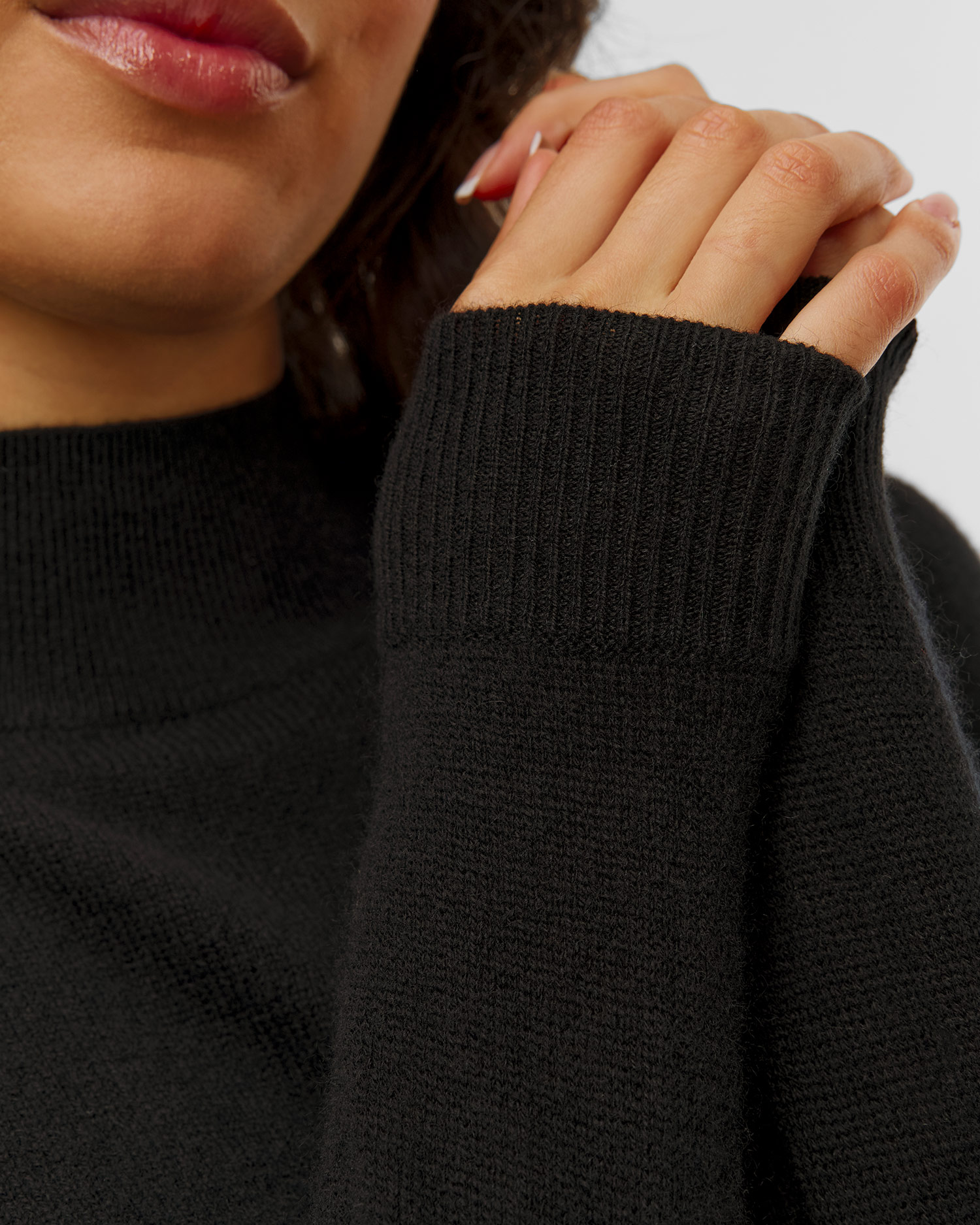 Pulover negru din cașmir pentru femei Allude