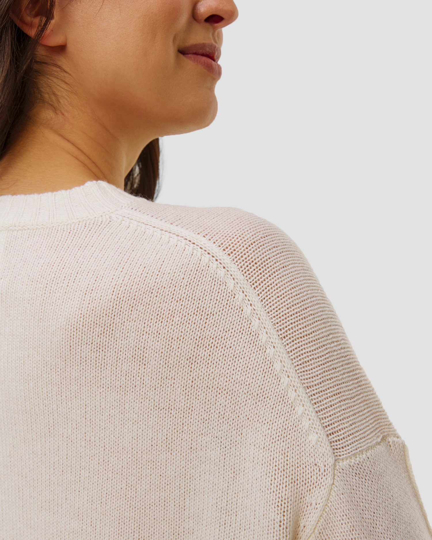 Pulover alb din cașmir pentru femei Allude