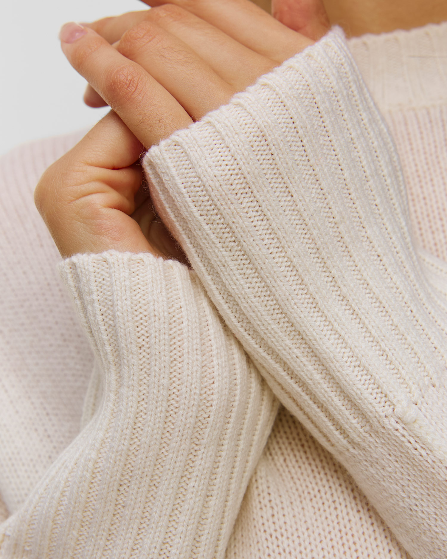 Pulover alb din cașmir pentru femei Allude