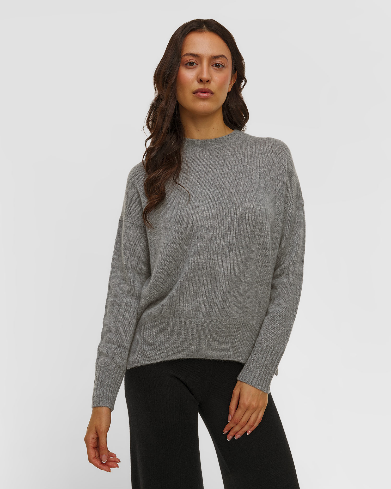 Pulover gri din cașmir pentru femei Allude