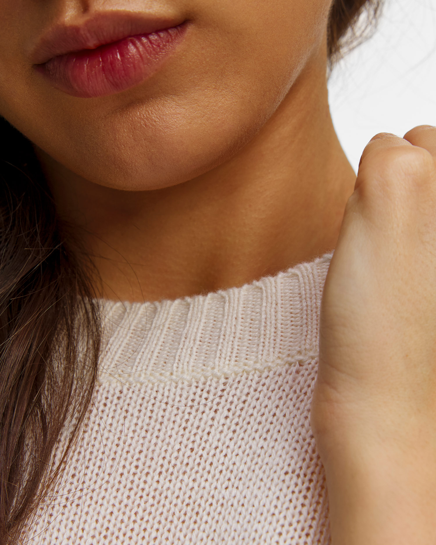 Pulover alb din cașmir pentru femei Allude