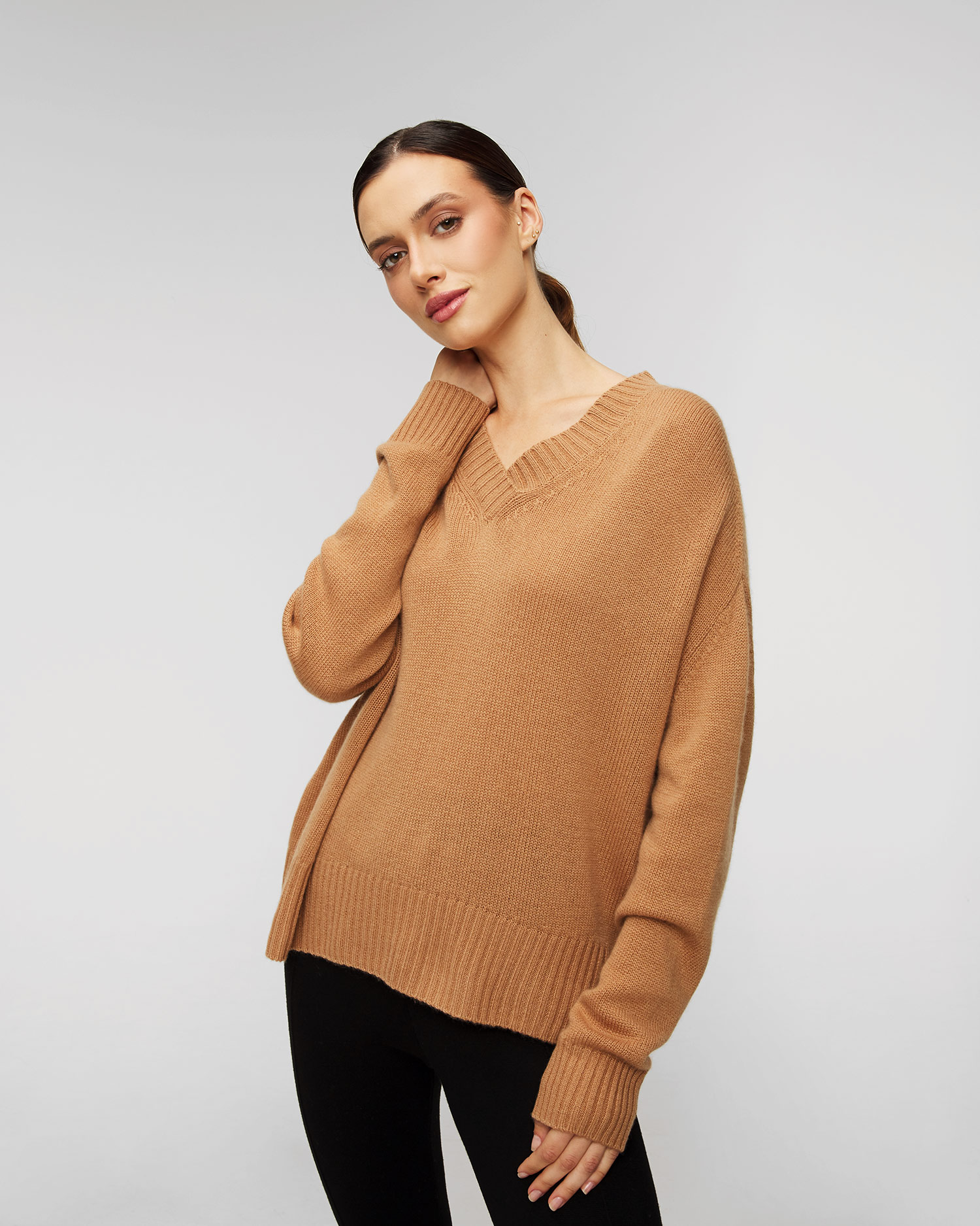Pulover din cașmir pentru femei Allude V-sweater