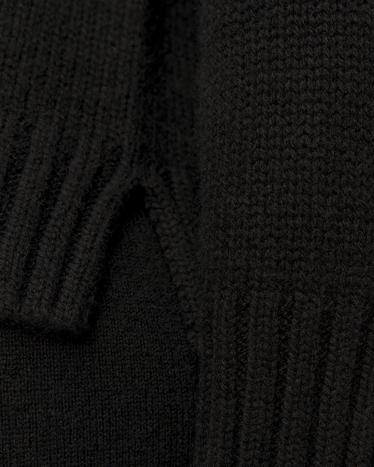 Pulover cu guler înalt din cașmir negru pentru femei Allude
