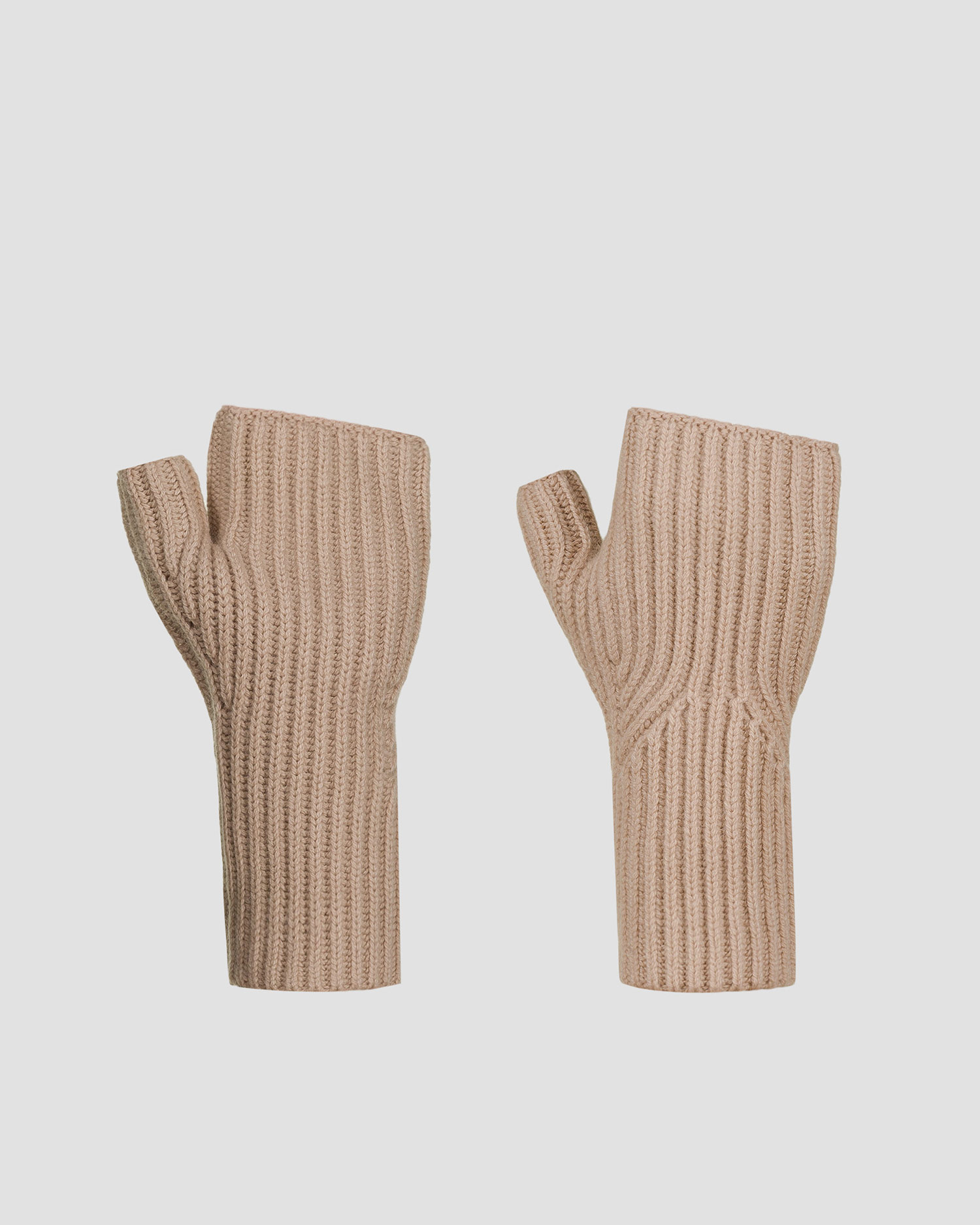 Mitaines en cachemire beiges pour femmes Allude