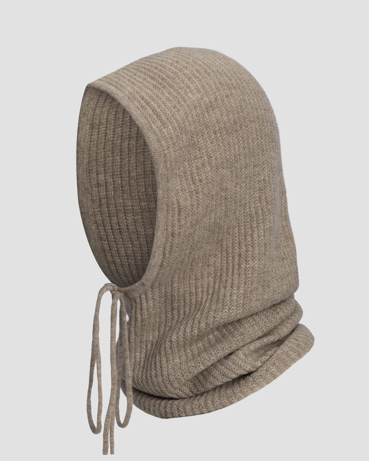 Women's beige cashmere balaclava Allude, Color/Pattern: Beżowy