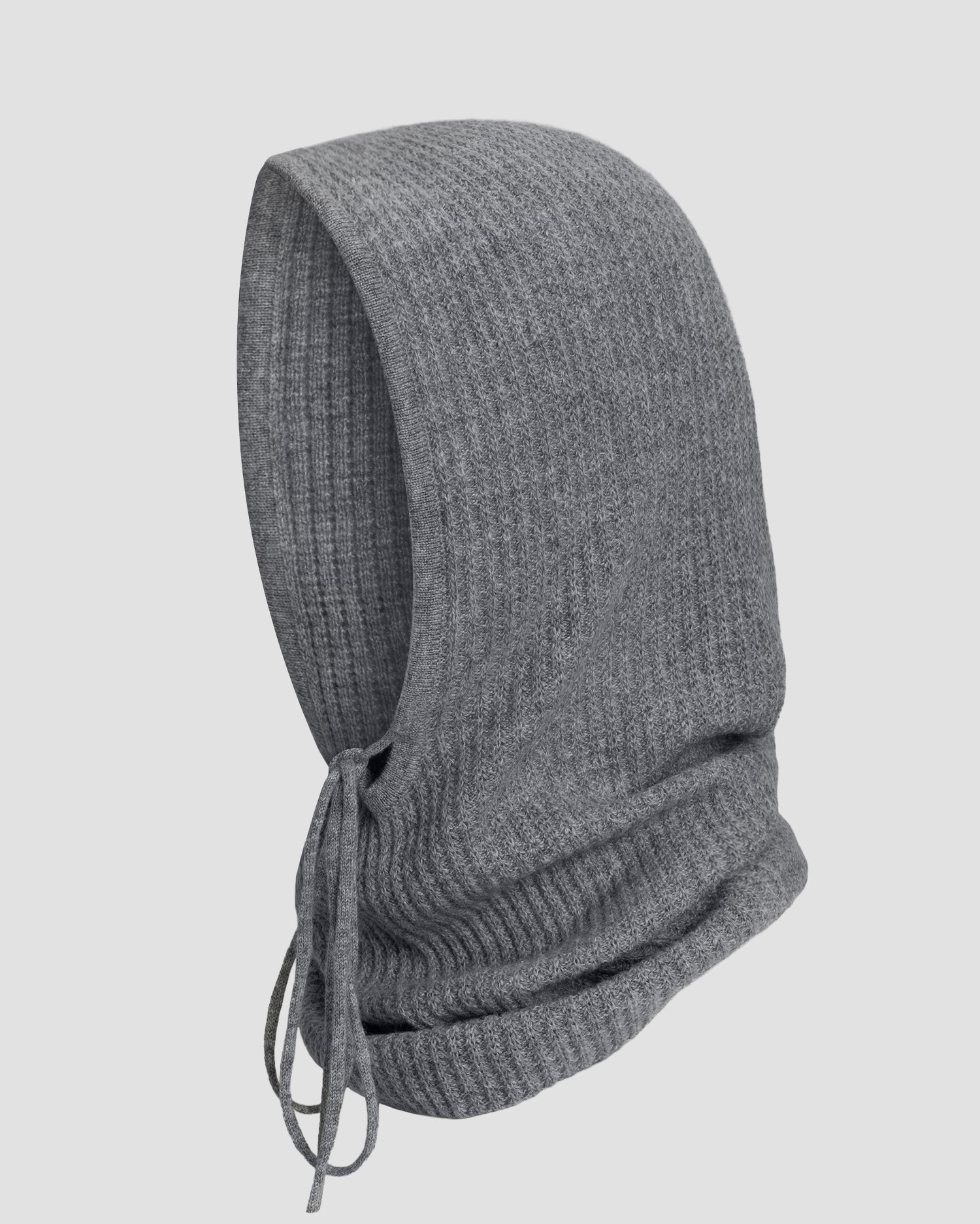 Women's grey cashmere balaclava Allude, Color/Pattern: Szary