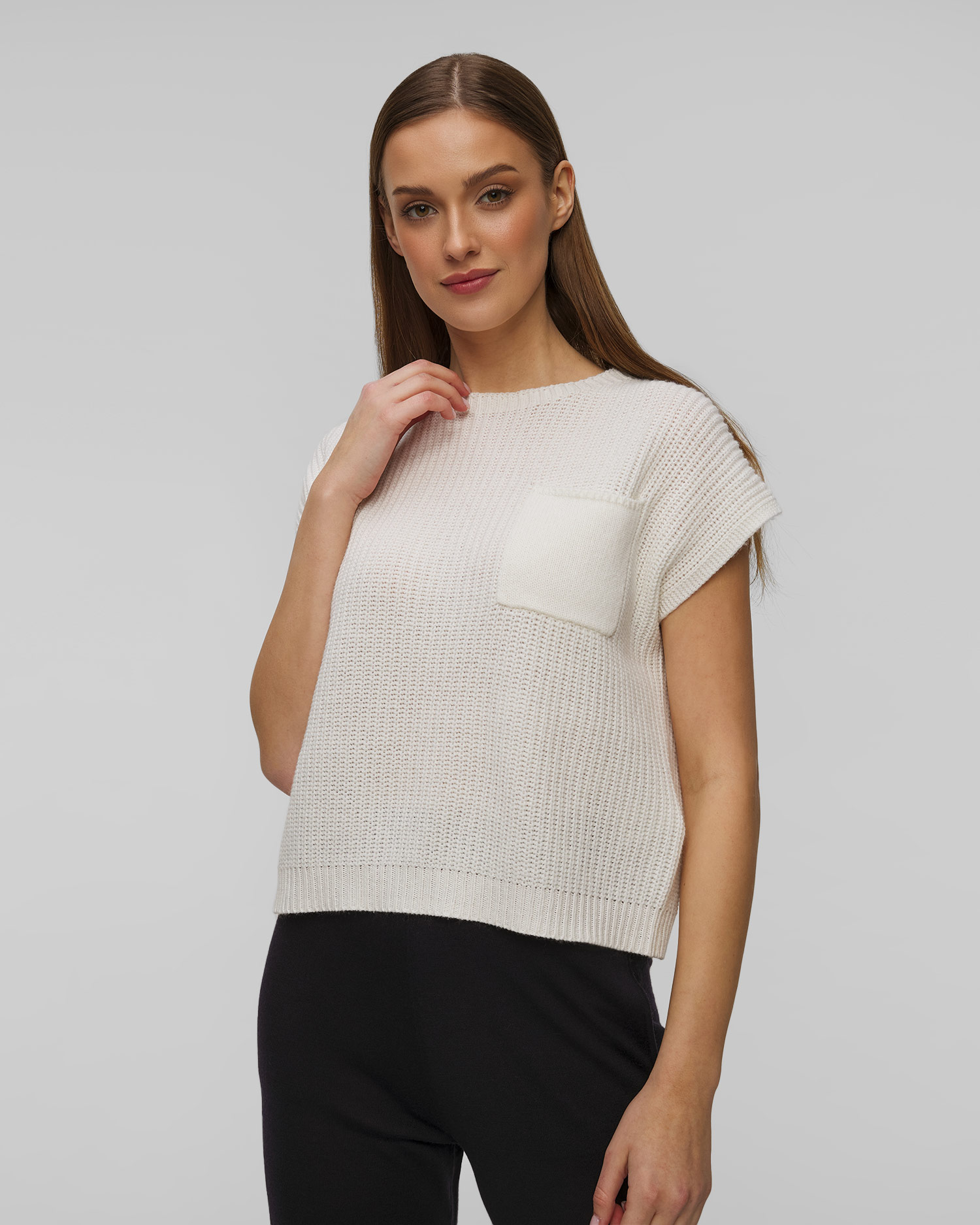 Pull avec cachemire blanc pour femmes Allude