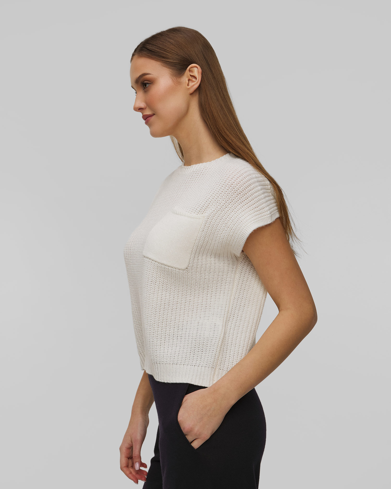 Pull avec cachemire blanc pour femmes Allude