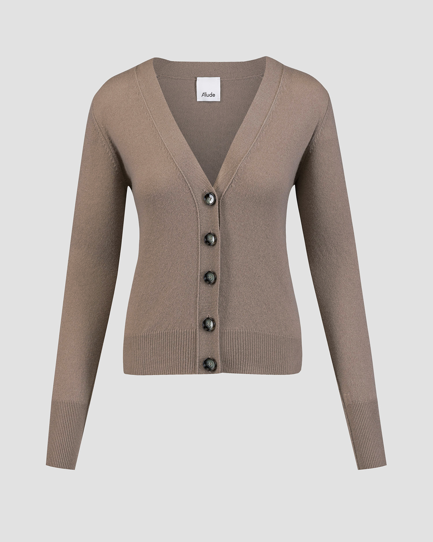 Cardigan in lana con cashmere di colore moca da donna Allude