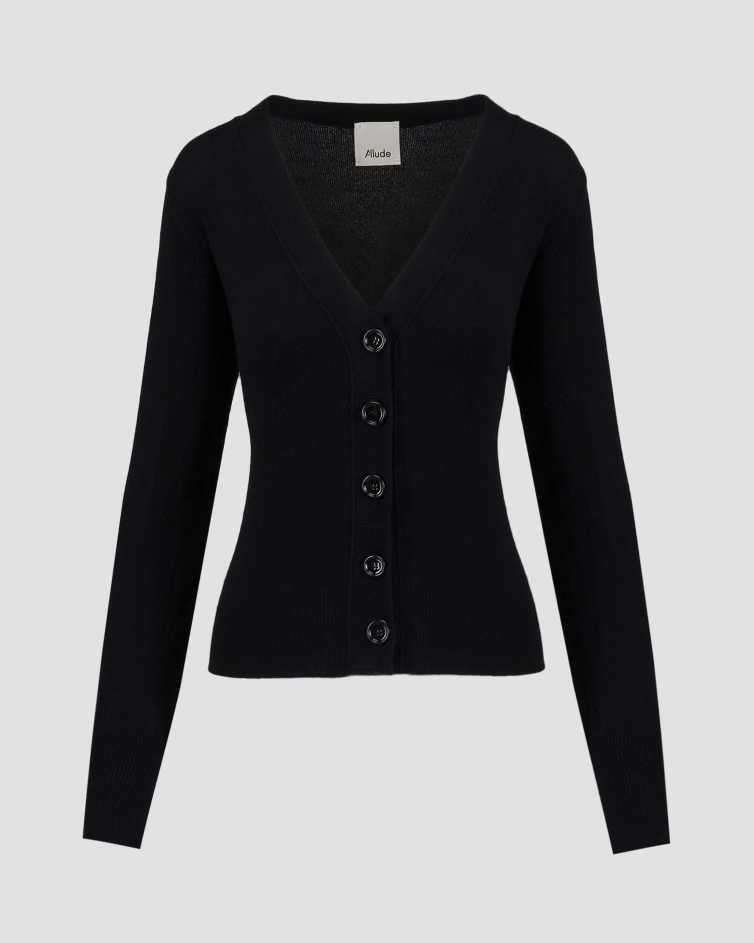 Women's black wool cashmere cardigan Allude