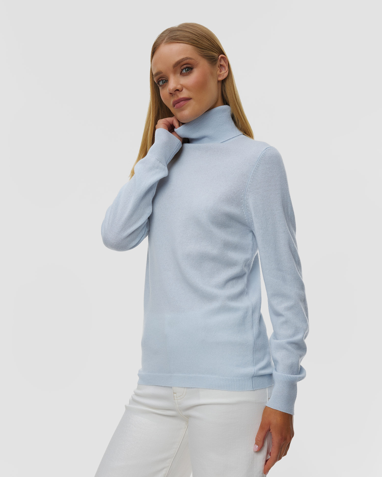 Maglione a collo alto in lana e cashmere da donna Allude
