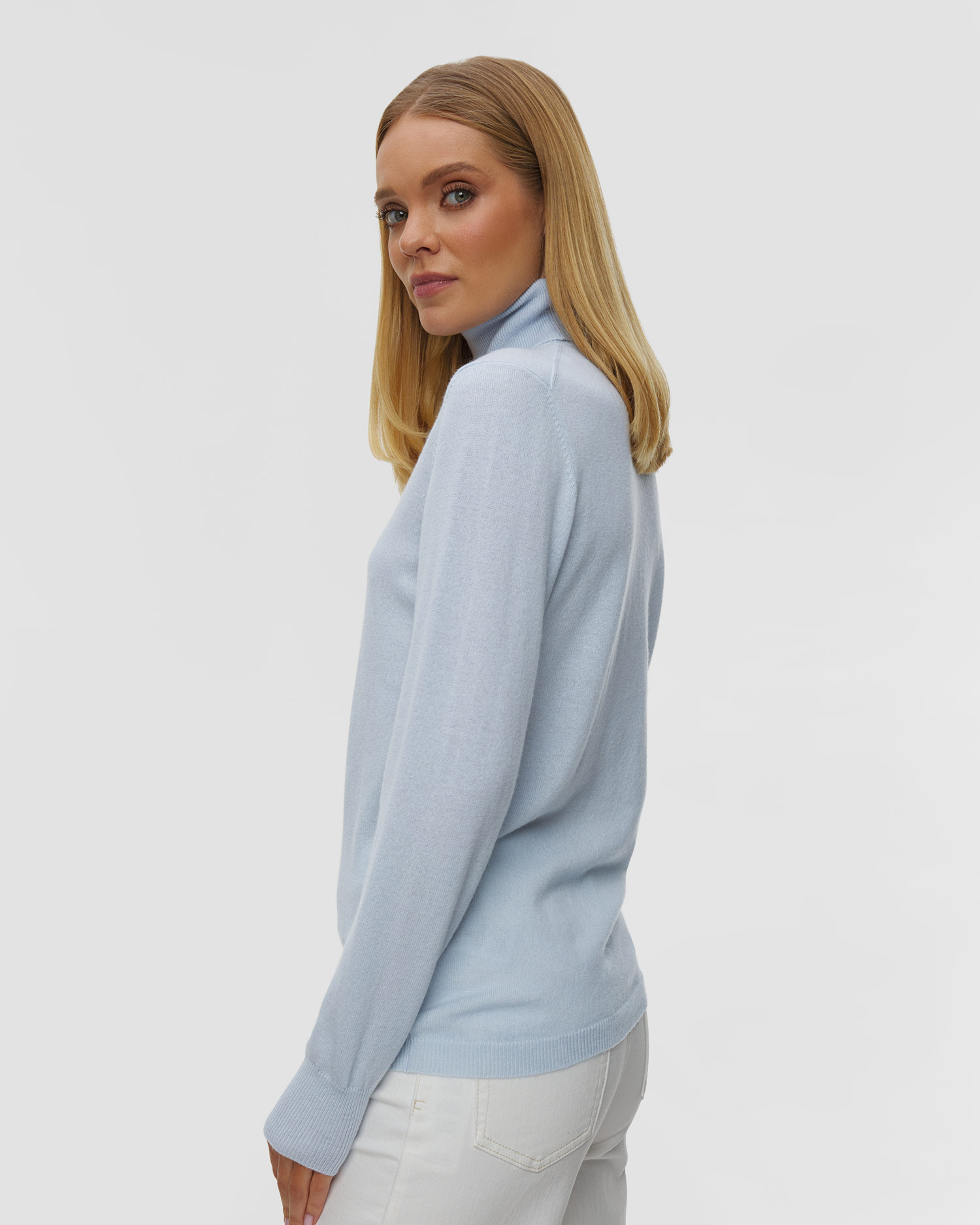 Maglione a collo alto in lana e cashmere da donna Allude