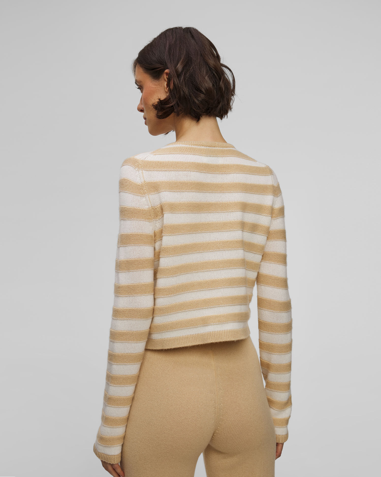 Vlněný dámský pruhovaný kardigan Allude