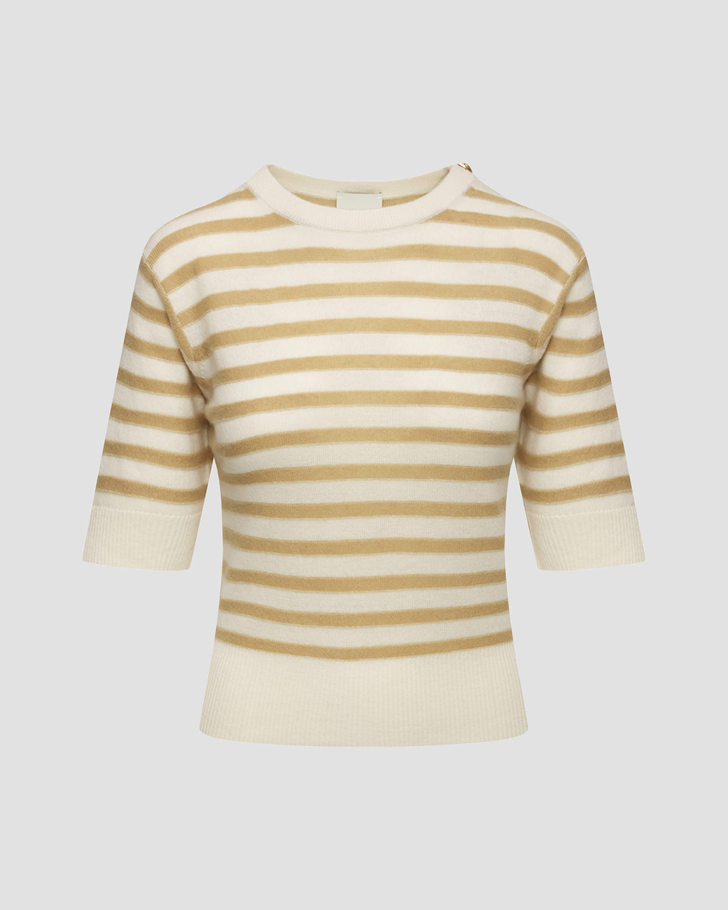 Pull en laine blanc et beige avec cachemire pour femmes Allude