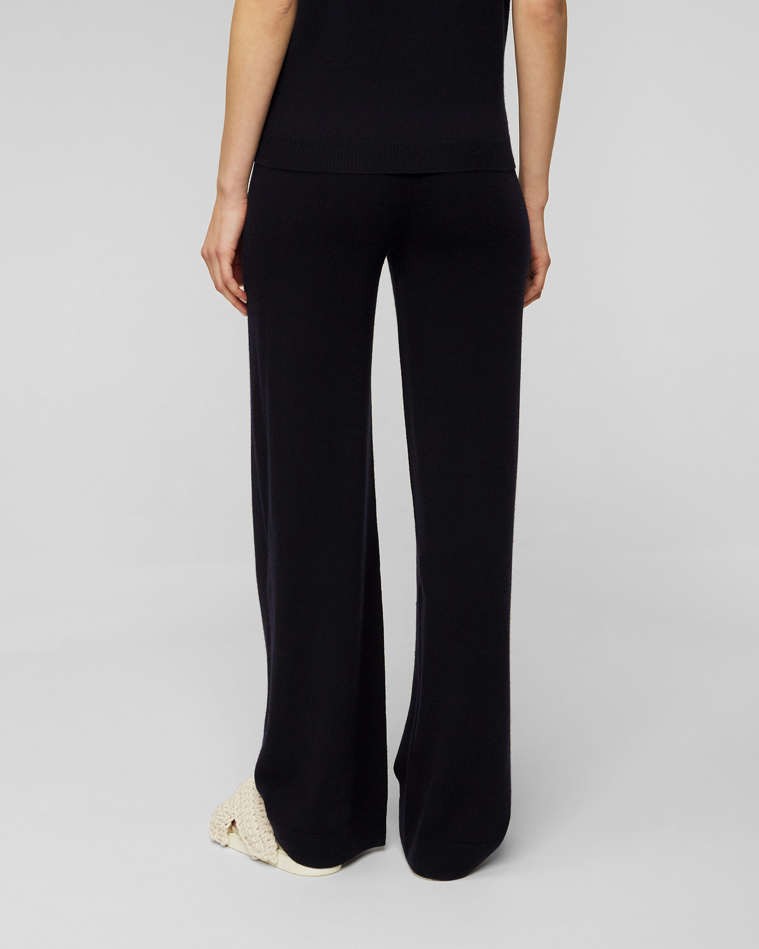 Pantalon en laine noir pour femmes Allude