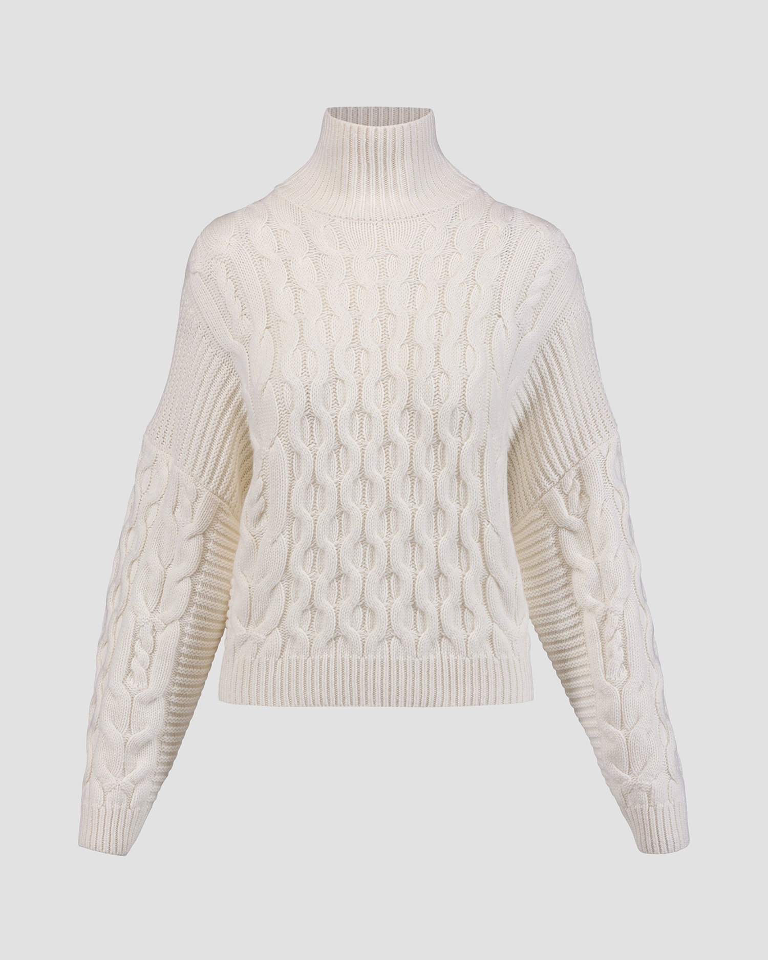 Maglione bianco in lana con cashmere da donna Allude
