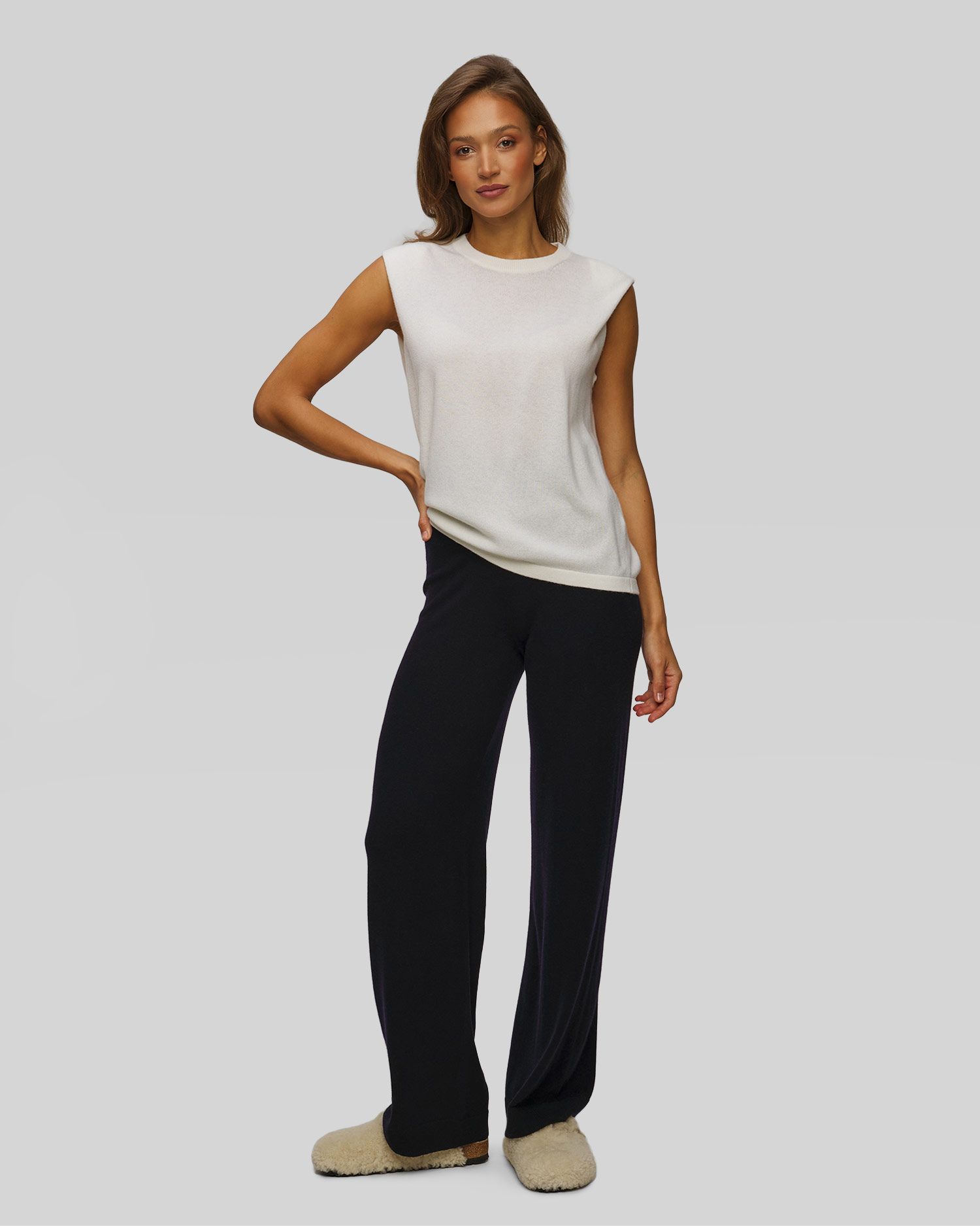 Women's white wool jumper Allude