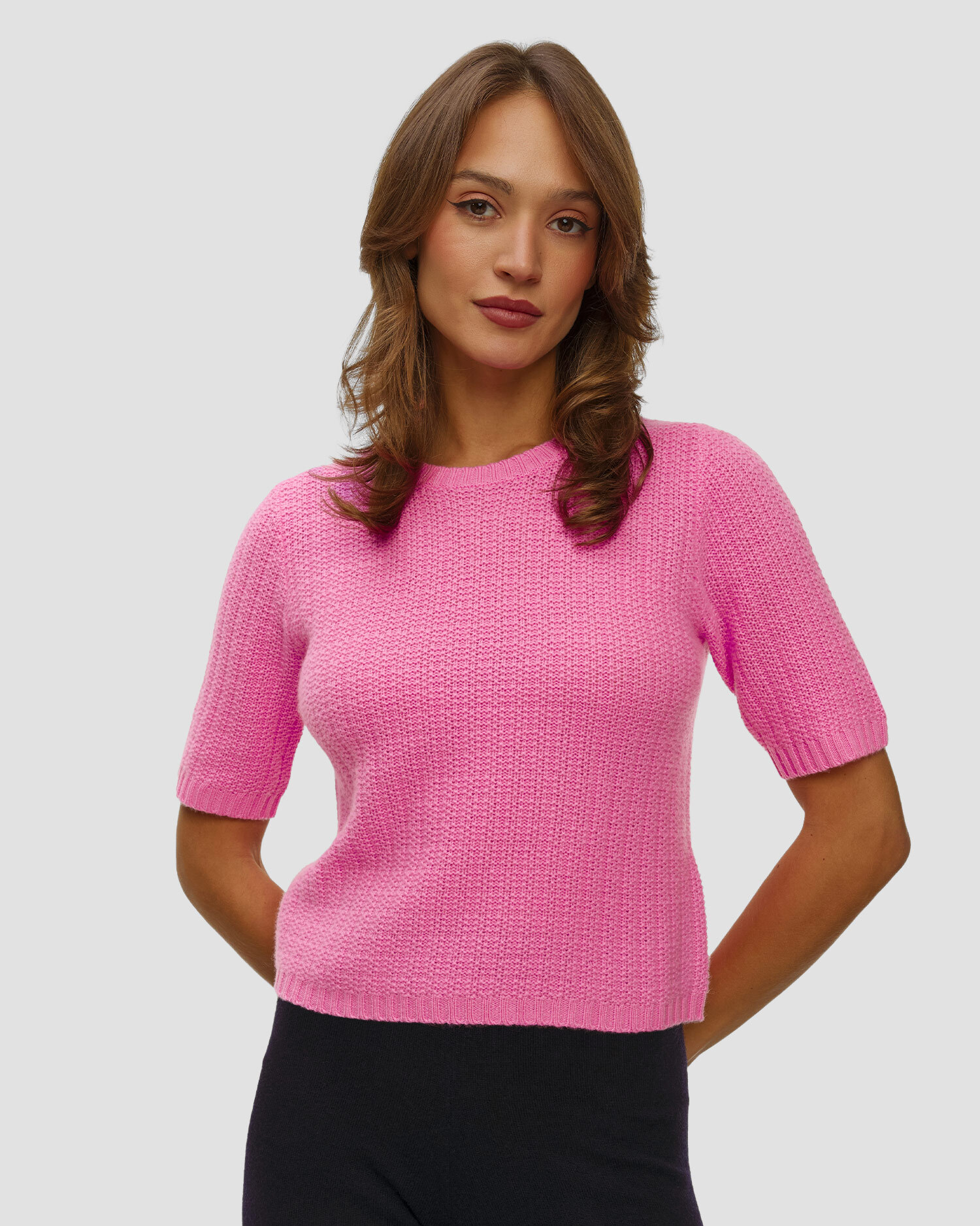 Wełniany sweter damski Allude, Kolor/Wzór: Różowy