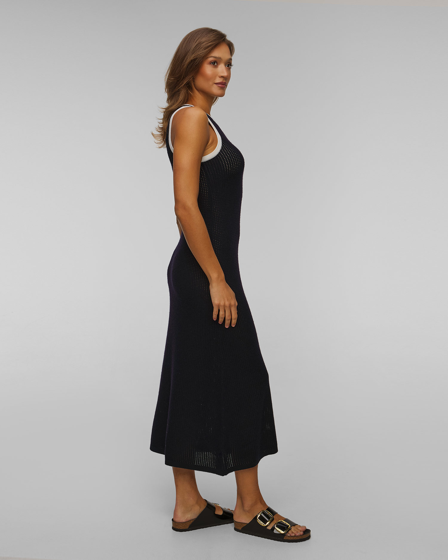 Allude Wollkleid für Damen in Marineblau