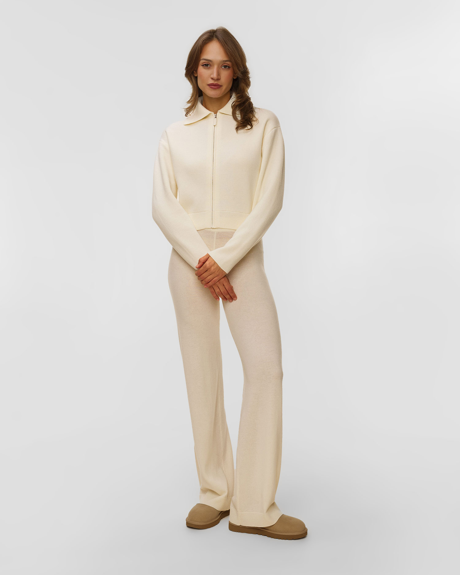 Biała kurtka wełniana damska Allude