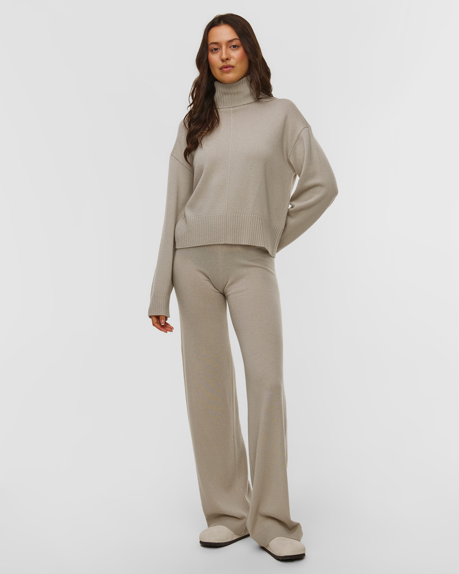 Sweter wełniano-kaszmirowy z golfem damski Allude