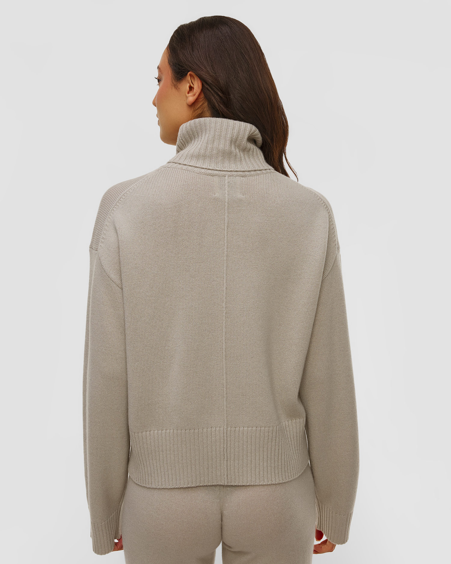 Sweter wełniano-kaszmirowy z golfem damski Allude