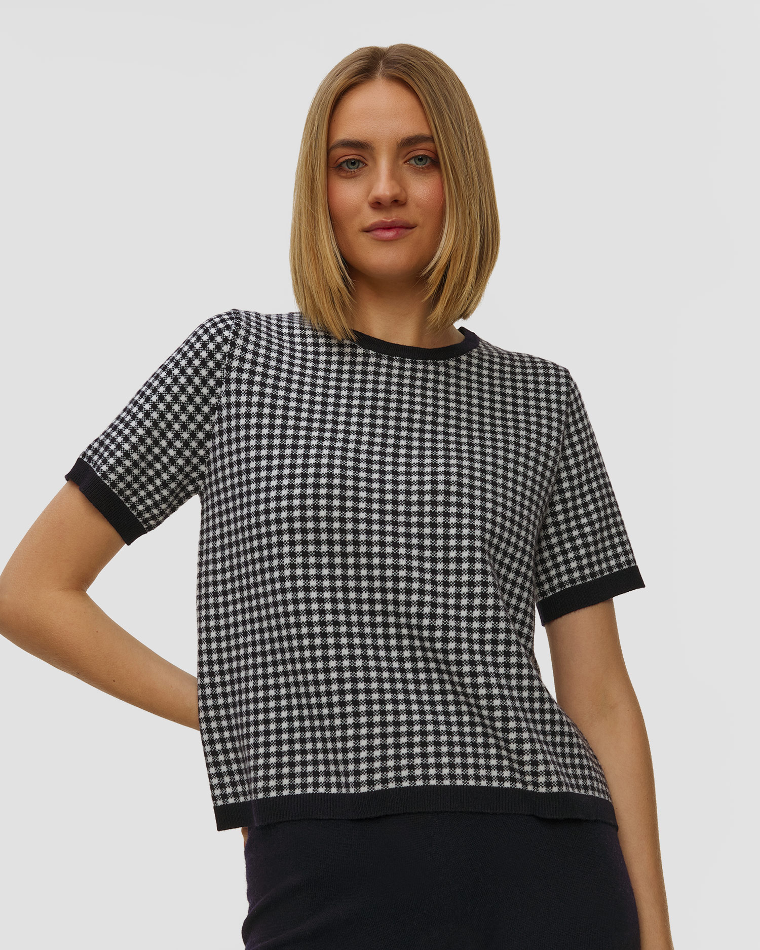 Wełniany sweter damski Allude, Kolor/Wzór: Print,Czarny