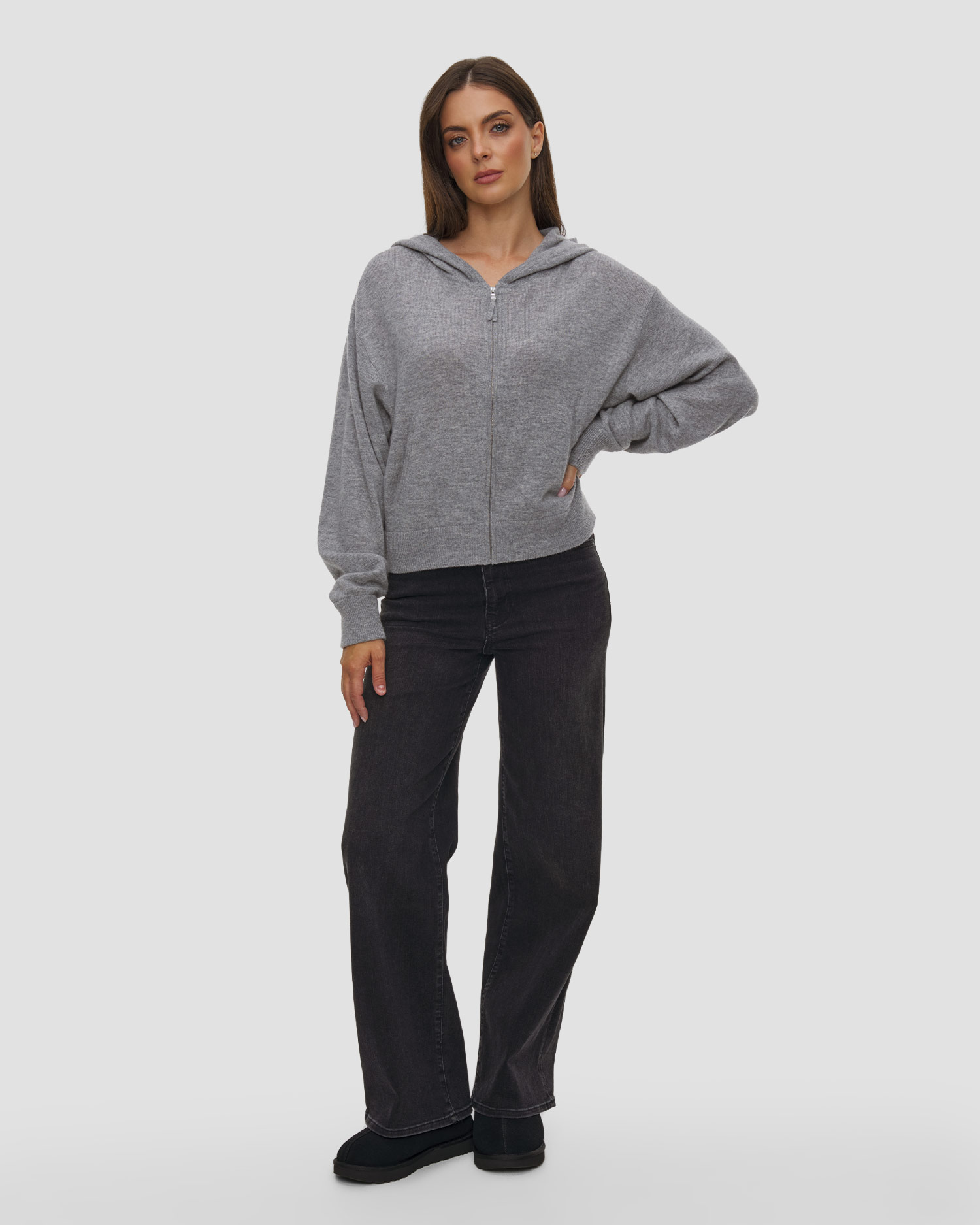 Cardigan pour femmes à capuche Allude en laine et cachemire