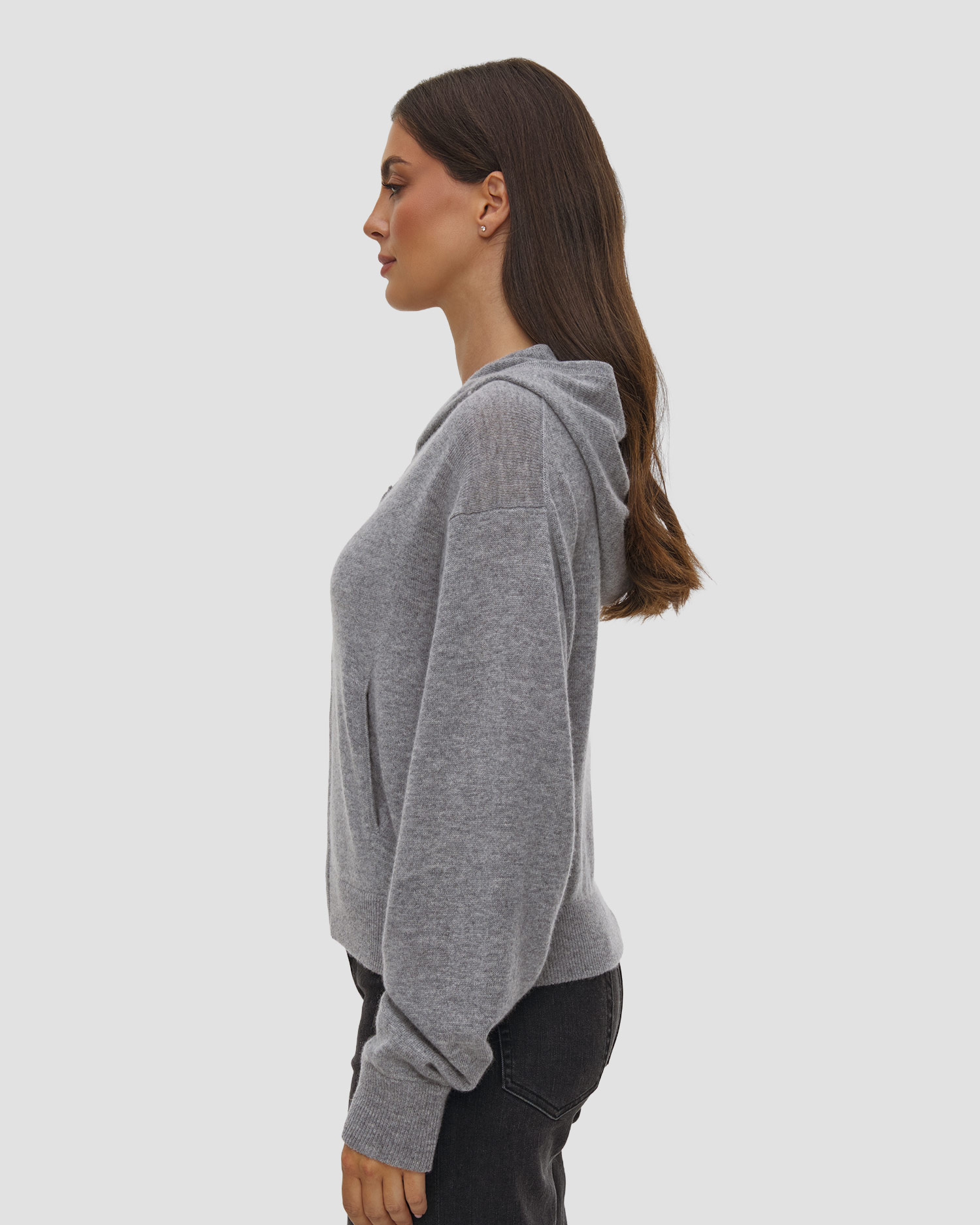 Cardigan pour femmes à capuche Allude en laine et cachemire