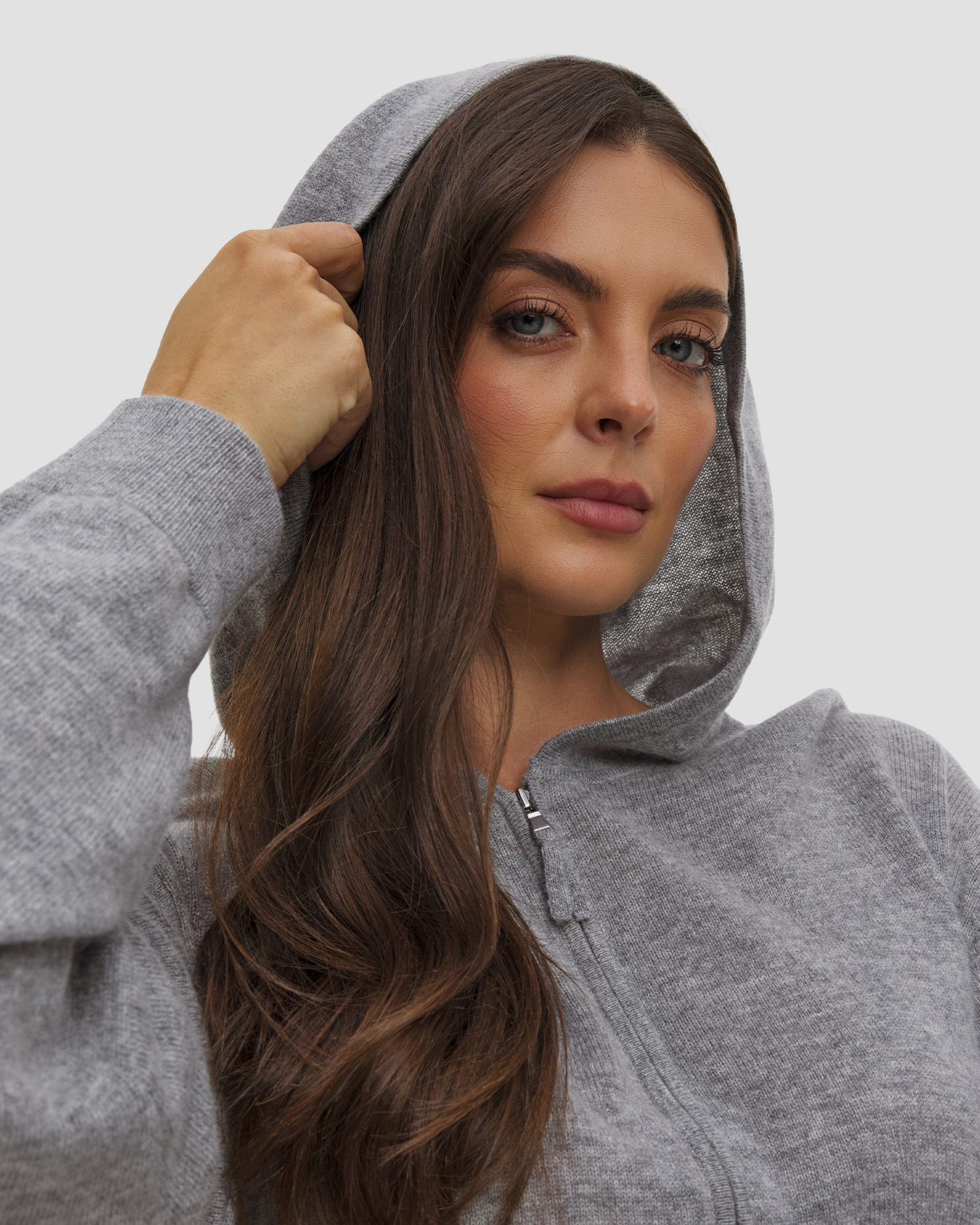 Cardigan pour femmes à capuche Allude en laine et cachemire