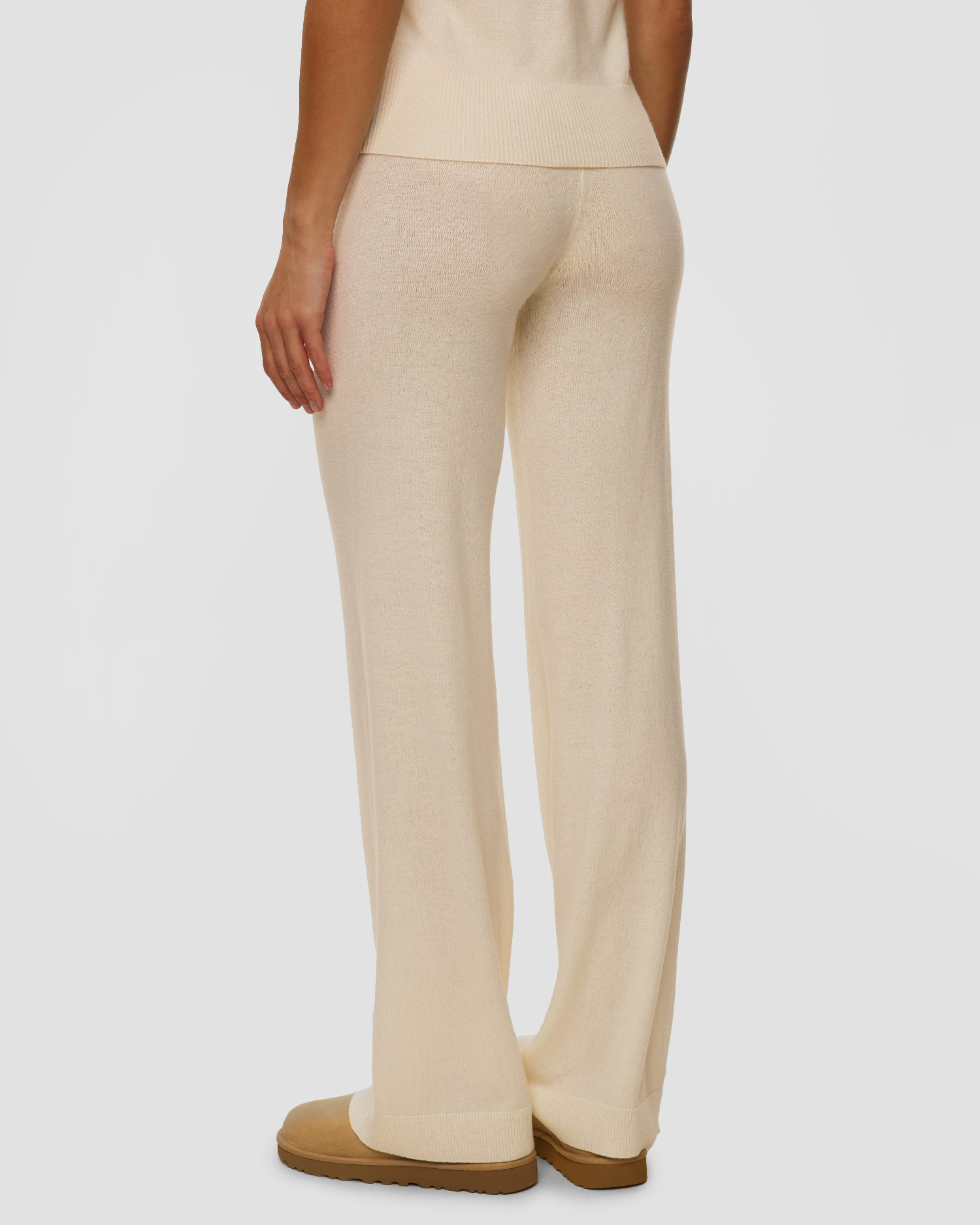 Dámské bílé vlněné kalhoty Allude