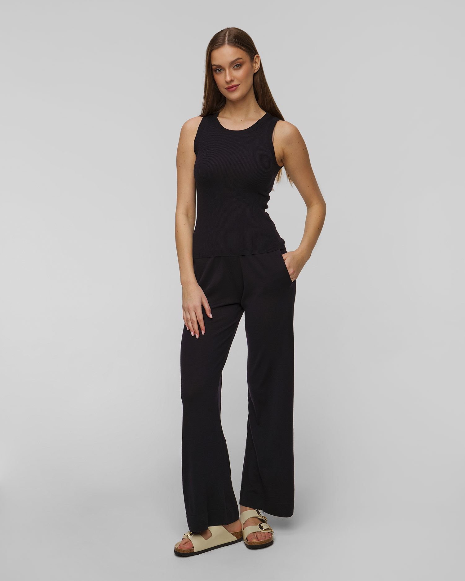 Tmavě modrá vlněná dámská halenka Allude