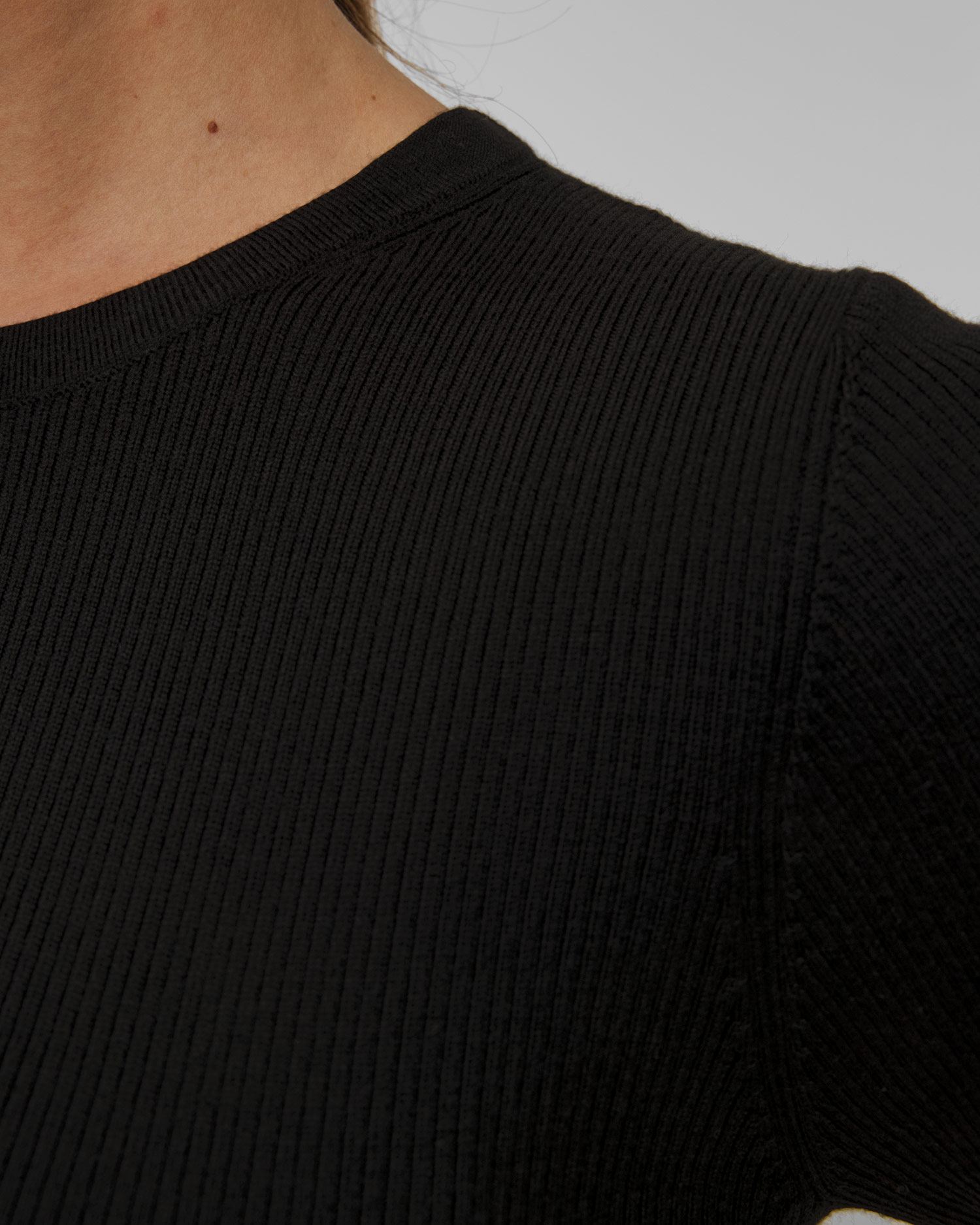 Pulover negru din lână pentru femei Allude